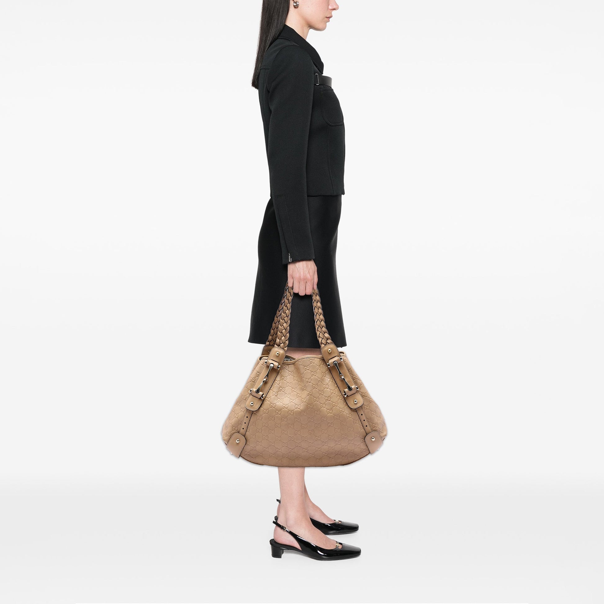 Gucci Guccissima Horsebit Pelham Shoulder Bag