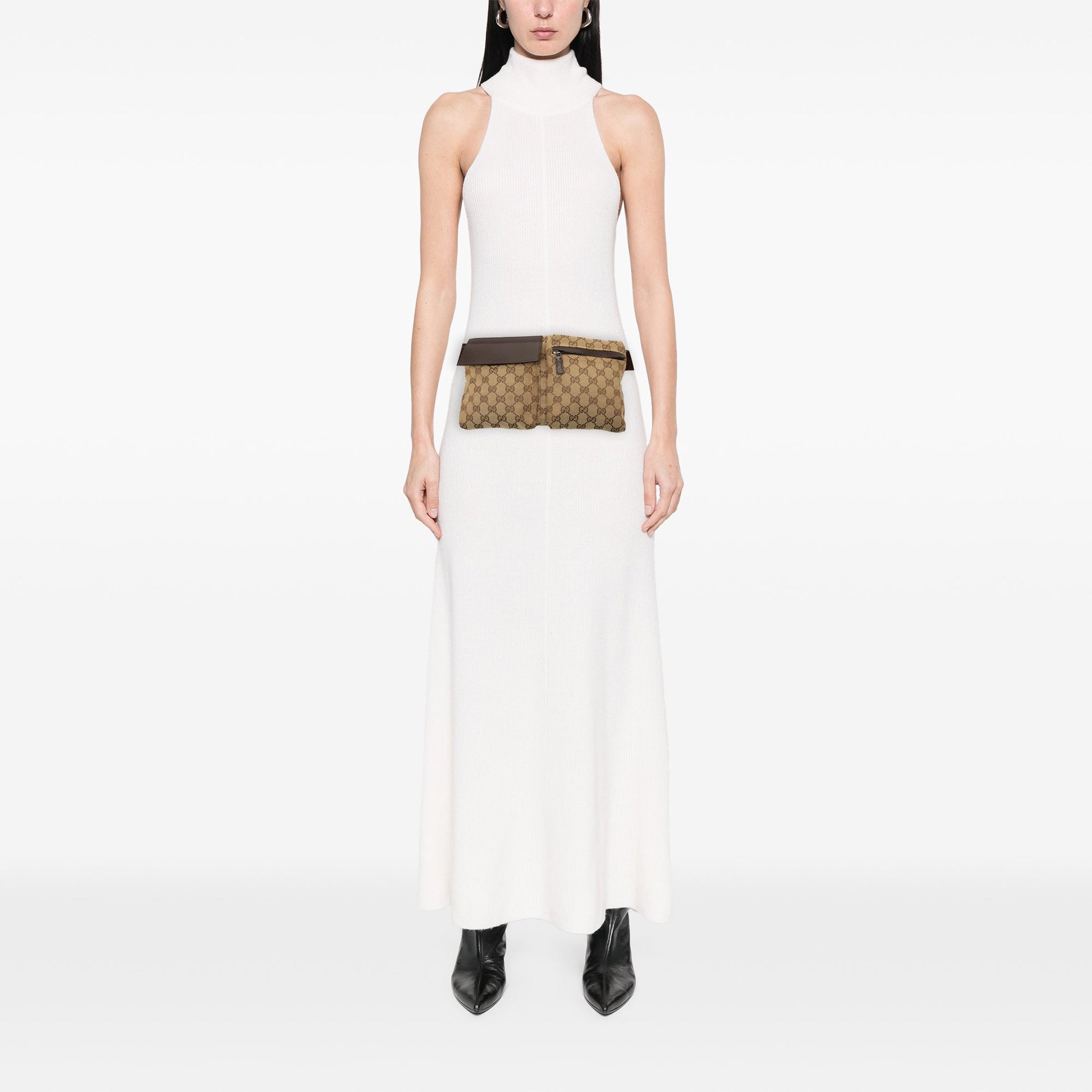 Gucci GG Canvas Double Pocket Belt Bag