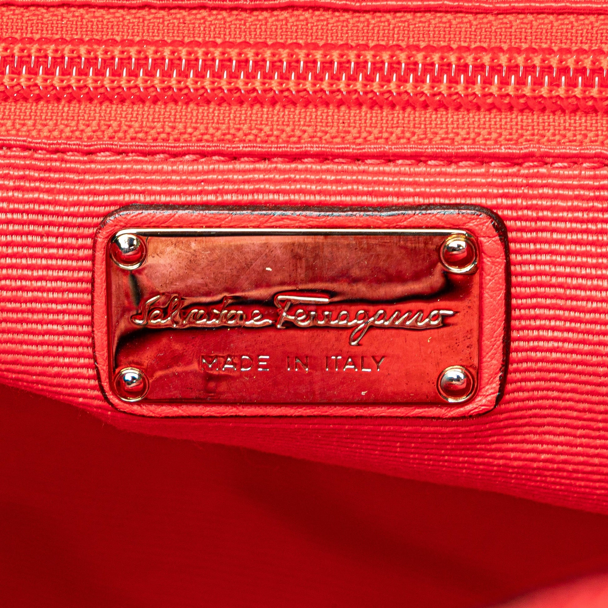 Ferragamo Nylon Vara Shoes Satchel