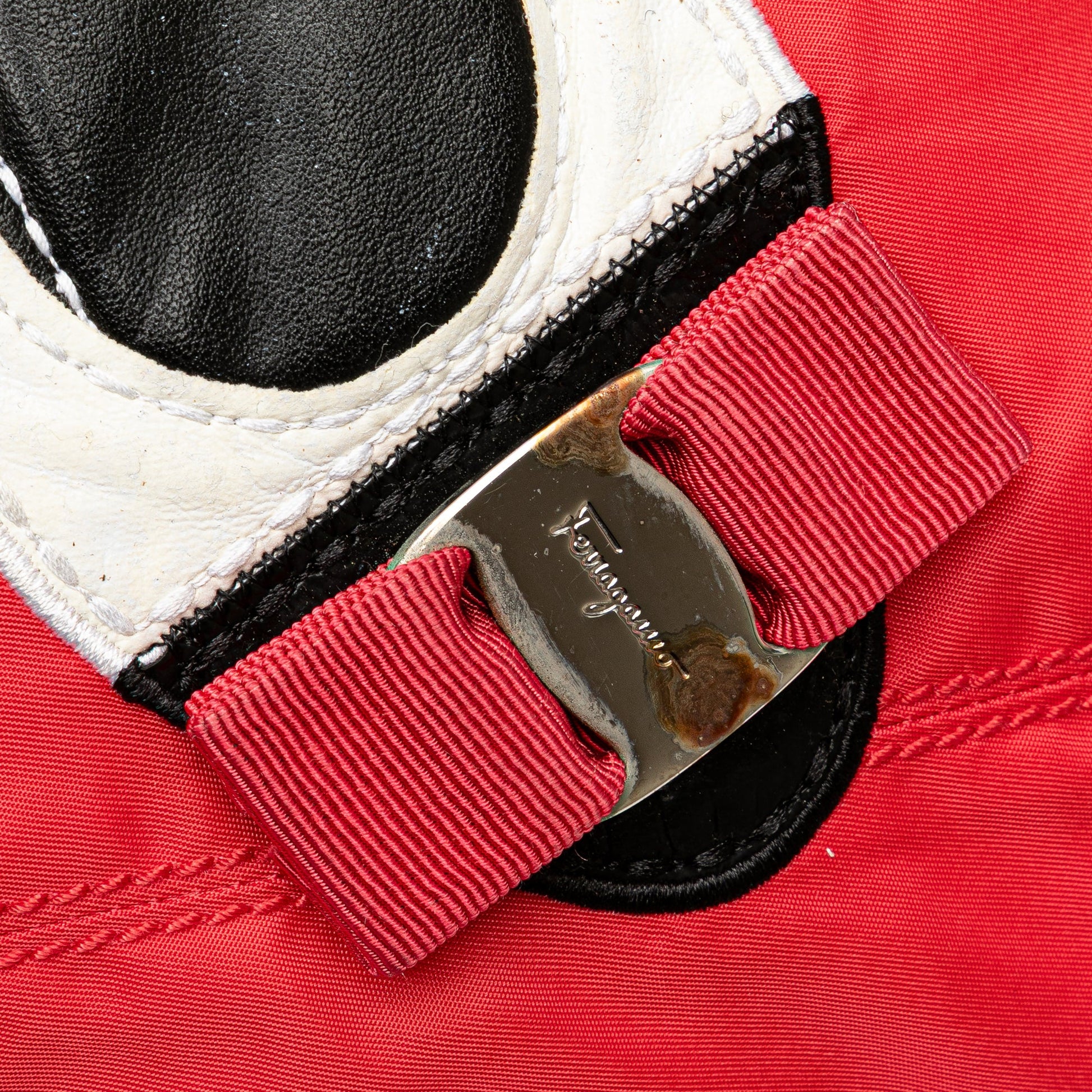 Ferragamo Nylon Vara Shoes Satchel