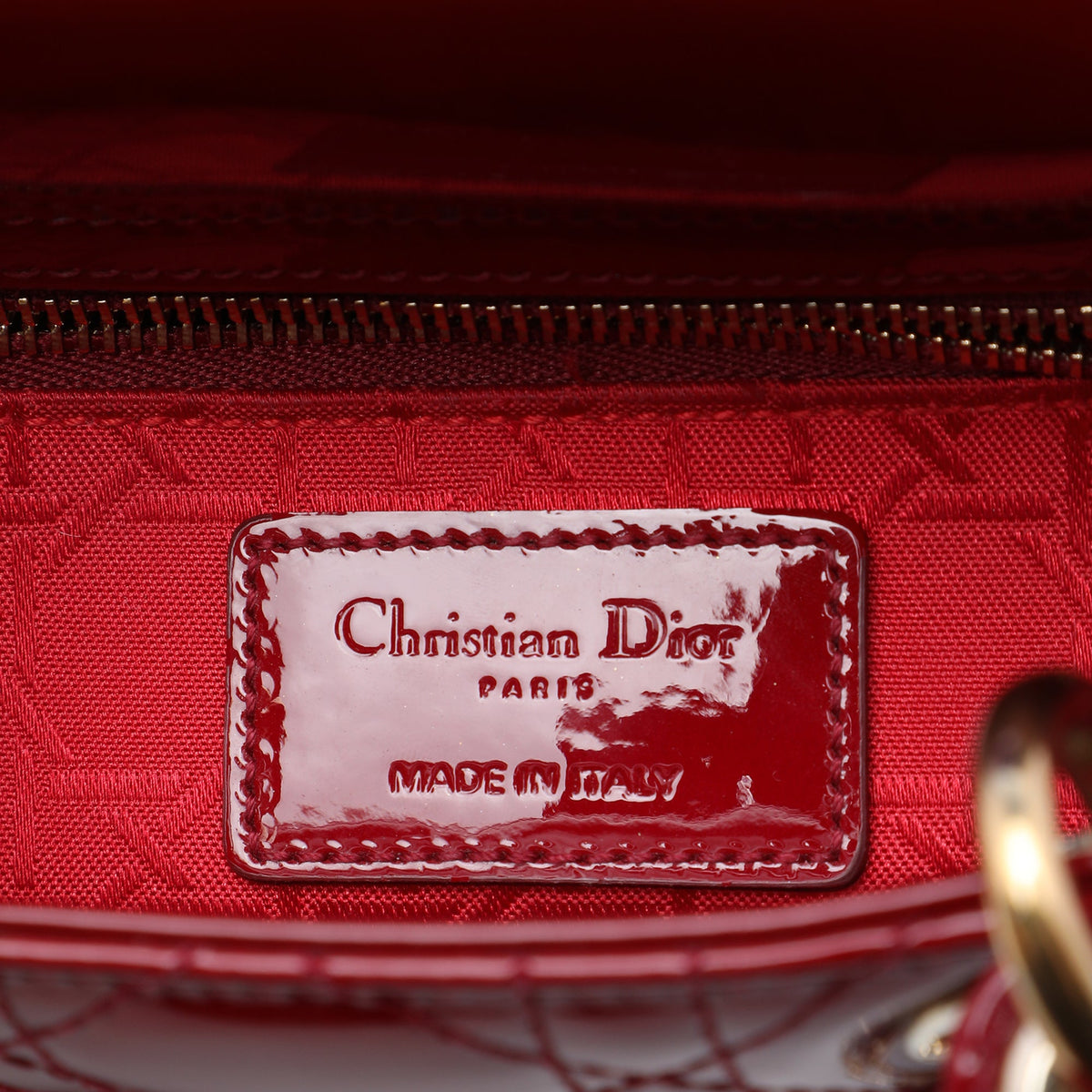 Dior Mini Patent Cannage Lady Dior