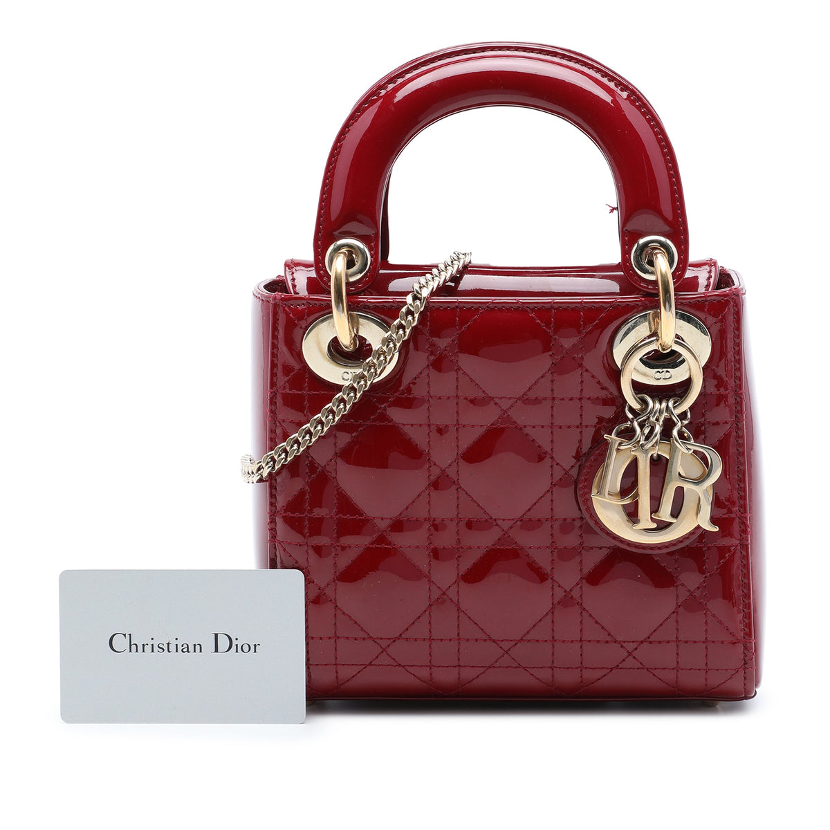 Dior Mini Patent Cannage Lady Dior