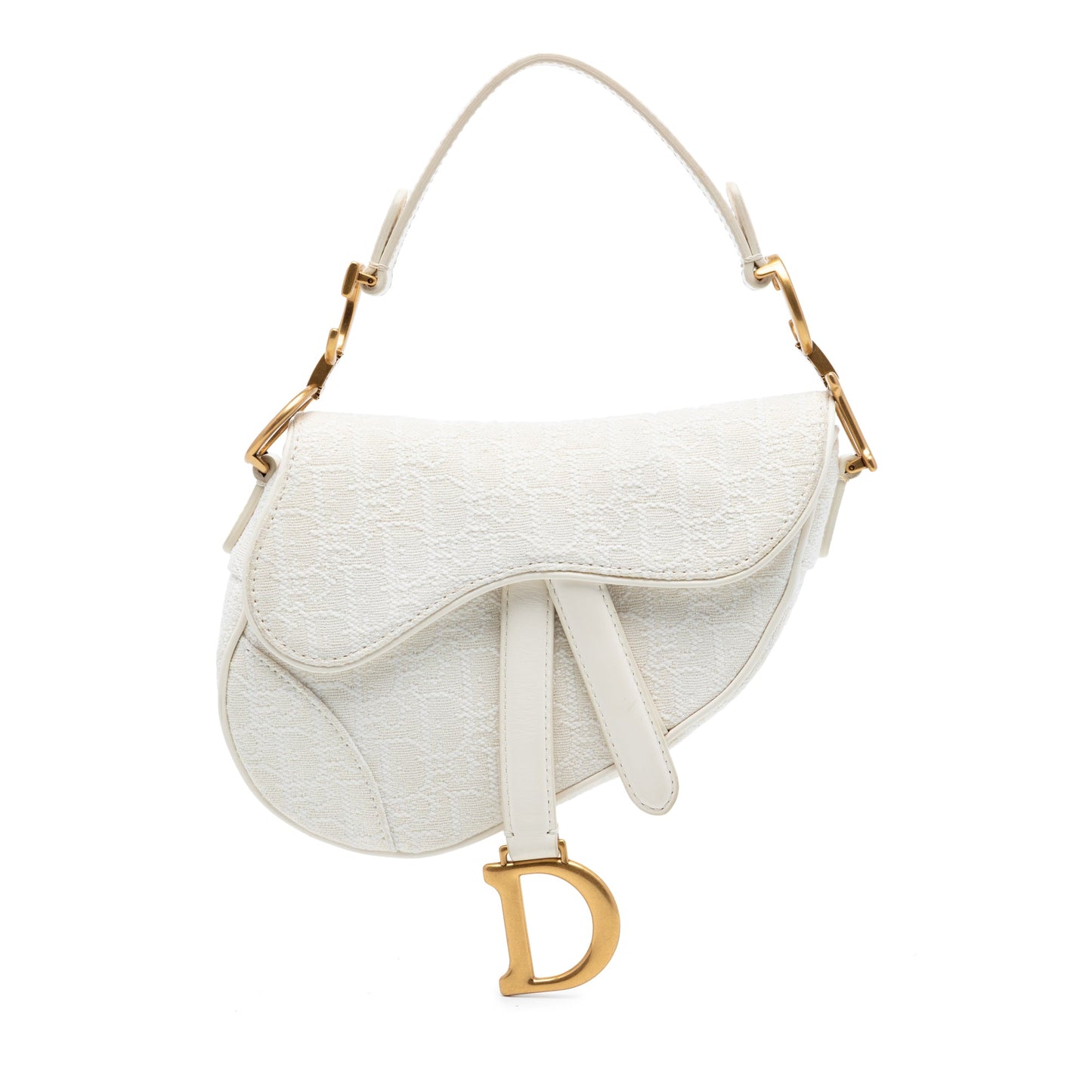Dior Mini Oblique Embroidered Canvas Saddle Bag