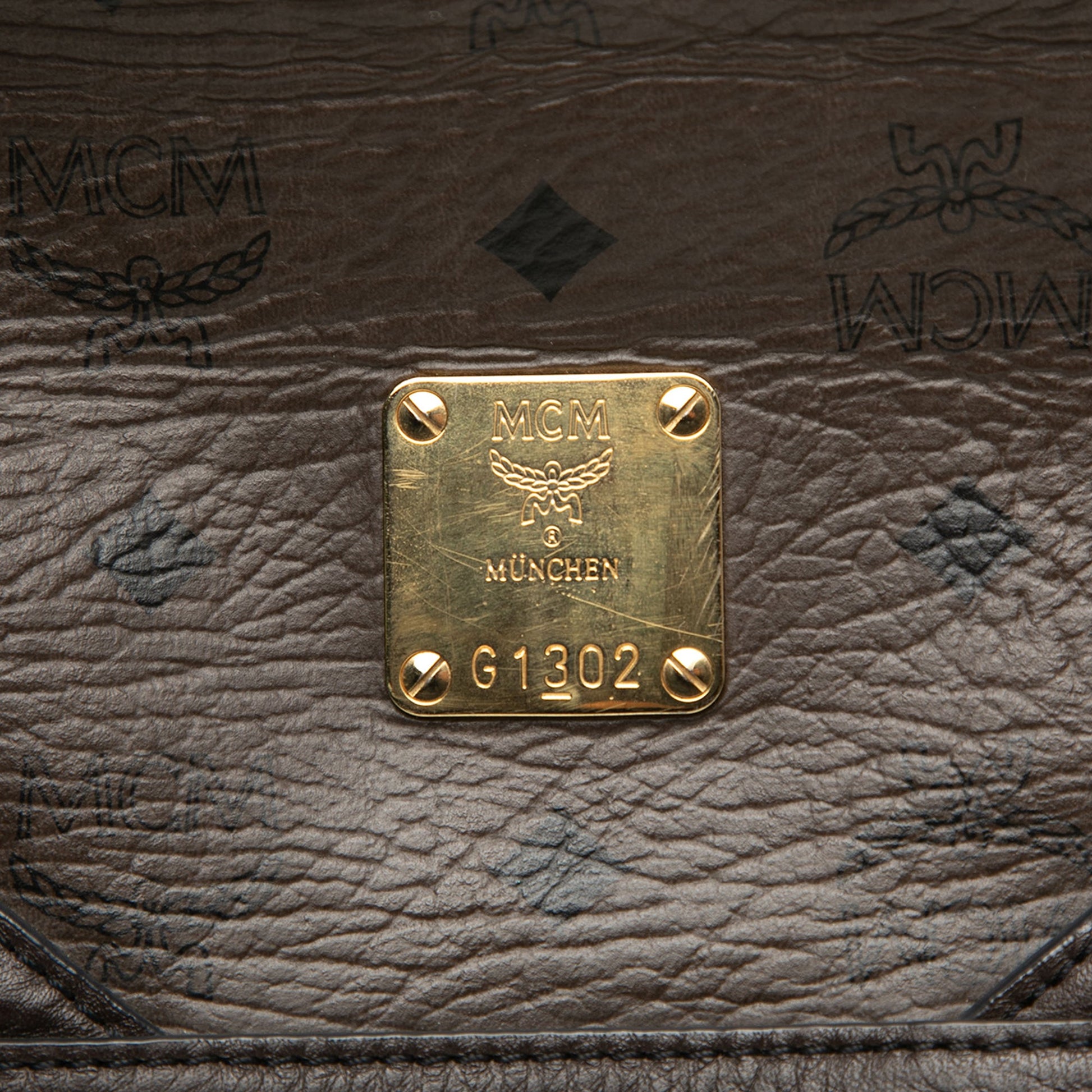 MCM Visetos Coated Canvas Satchel
