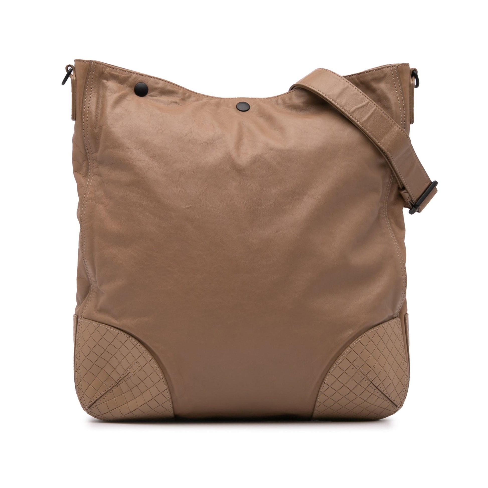 Bottega Veneta Intrecciomirage Trimmed Leather Crossbody