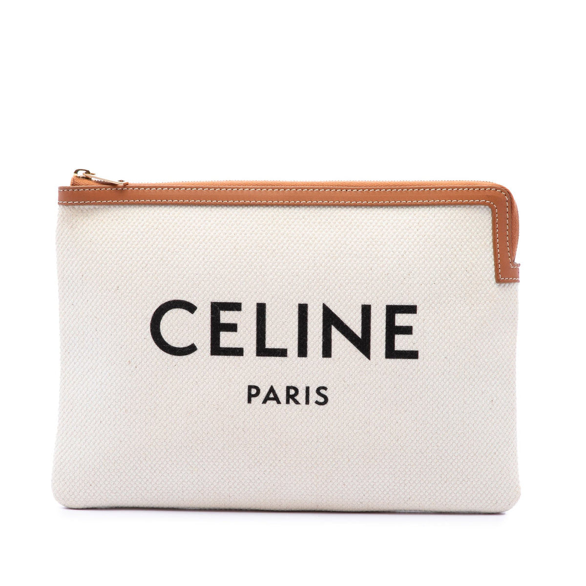 Celine Large Canvas Logo Pouch