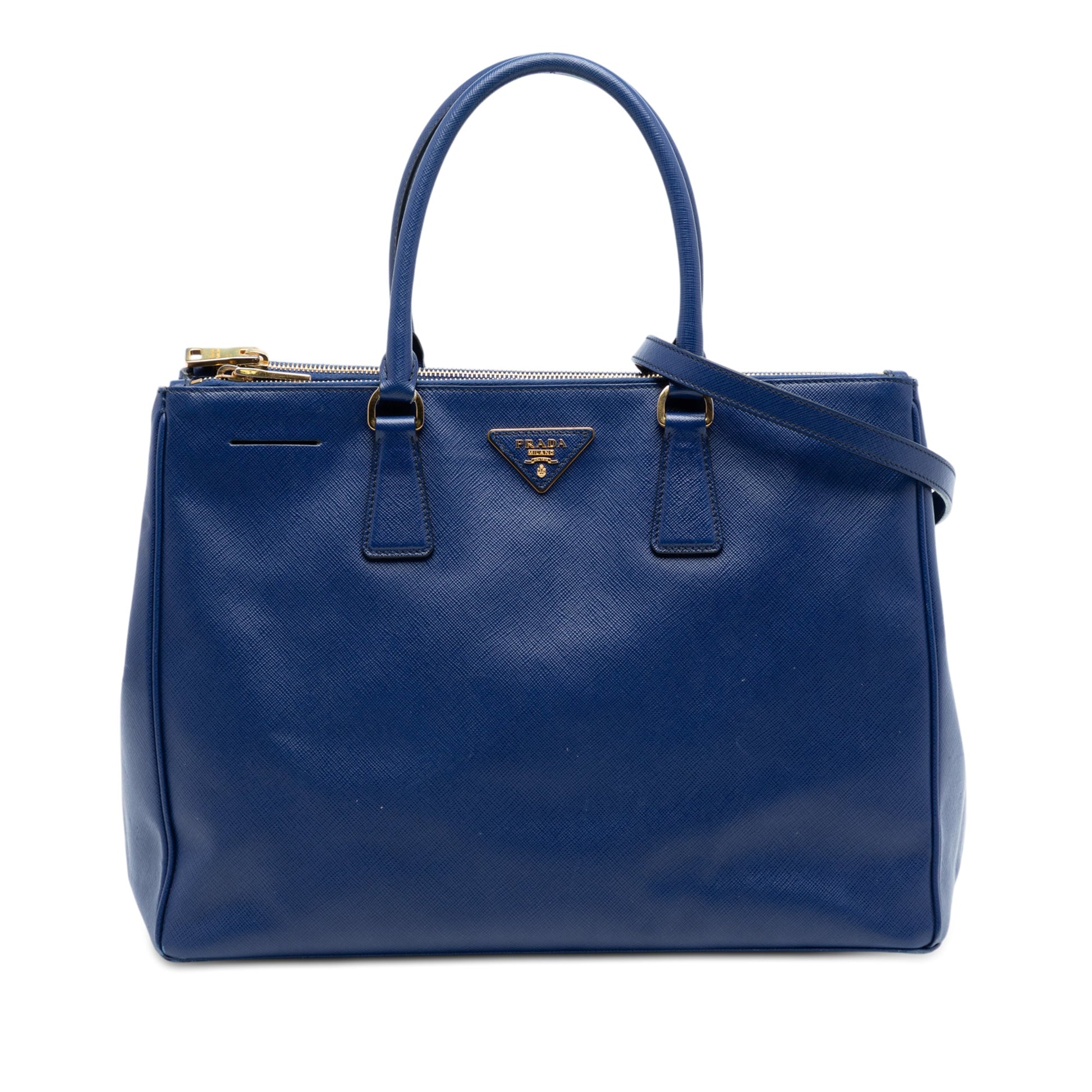 Prada Large Saffiano Lux Galleria Double Zip Tote