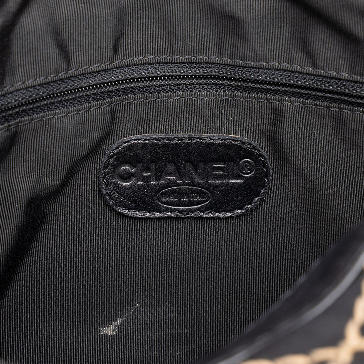 Chanel CC Calfskin Wild Stitch Handbag — Black