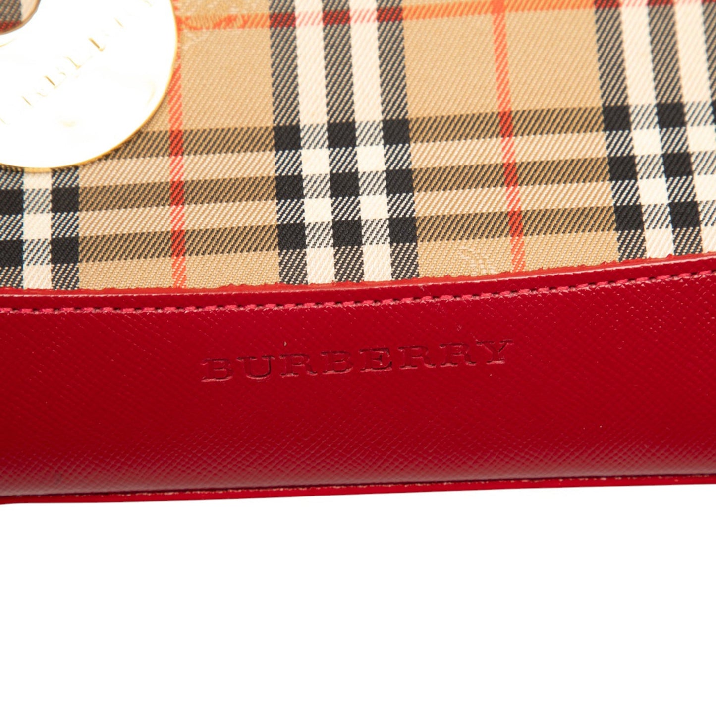 Burberry Haymarket Check Canvas Handbag