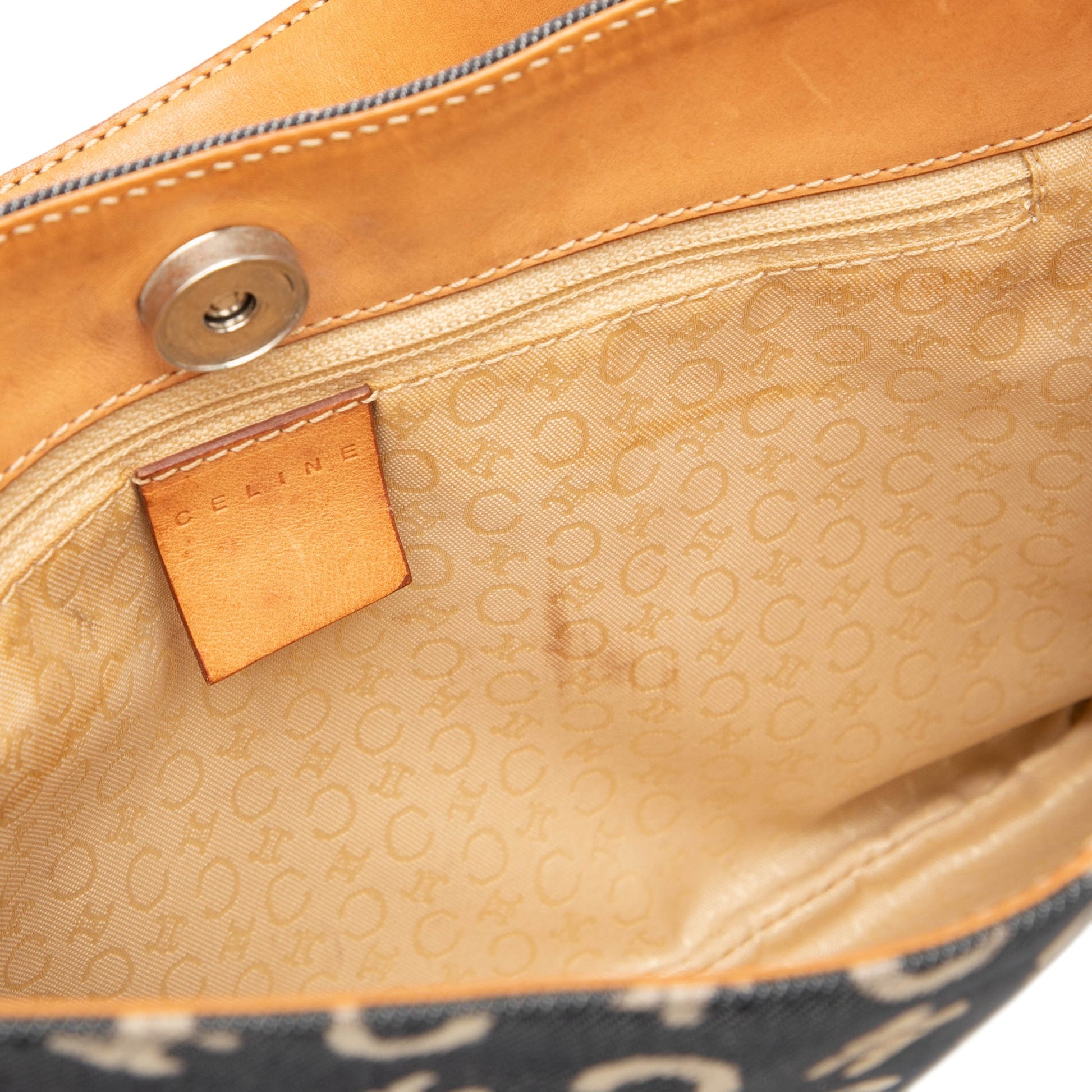 Celine C Macadam Denim Shoulder Bag