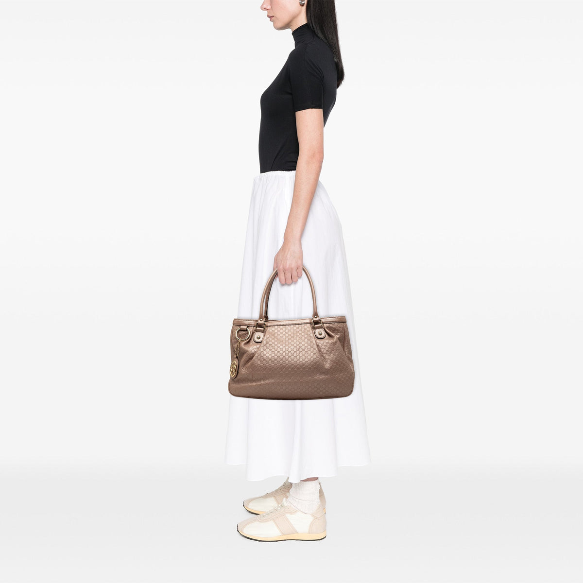 Gucci Metallic Microguccissima Sukey Tote