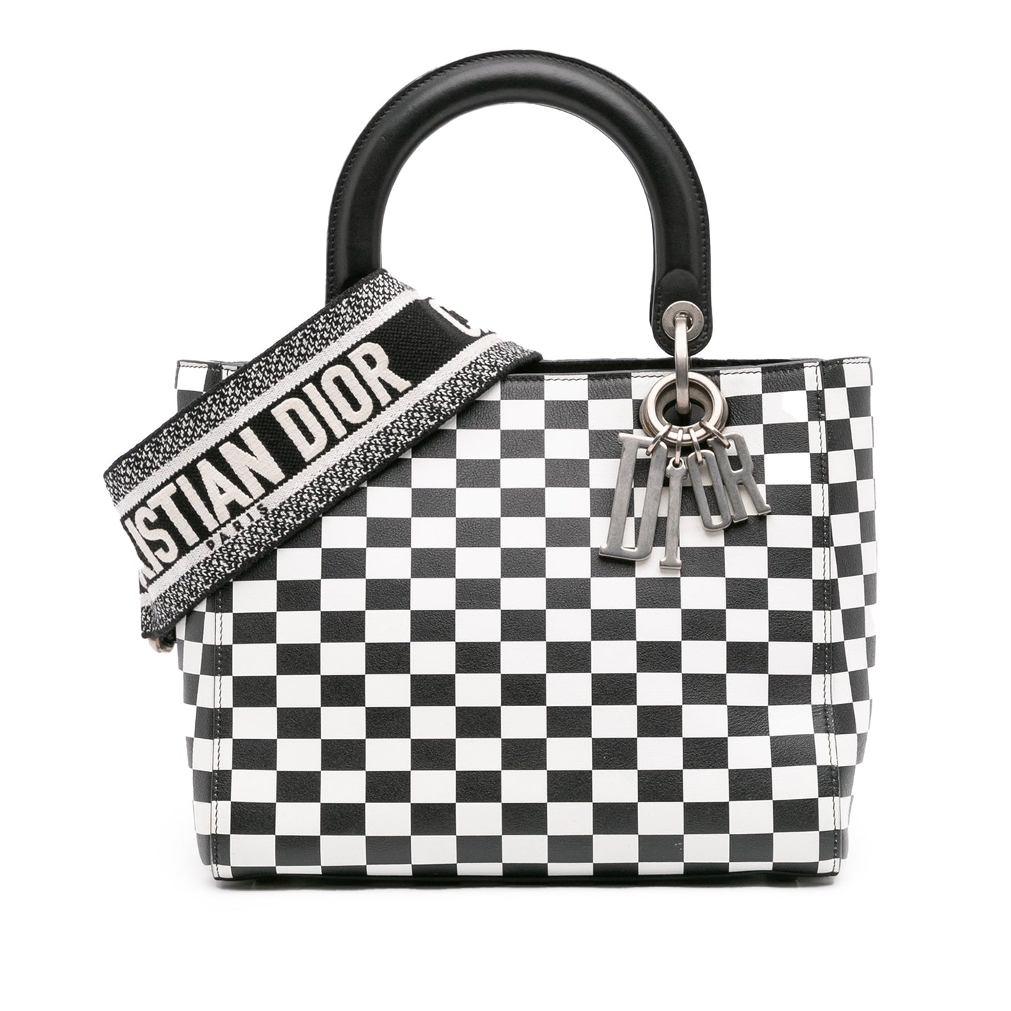 Dior Medium Calfskin Checkered Lady Dior