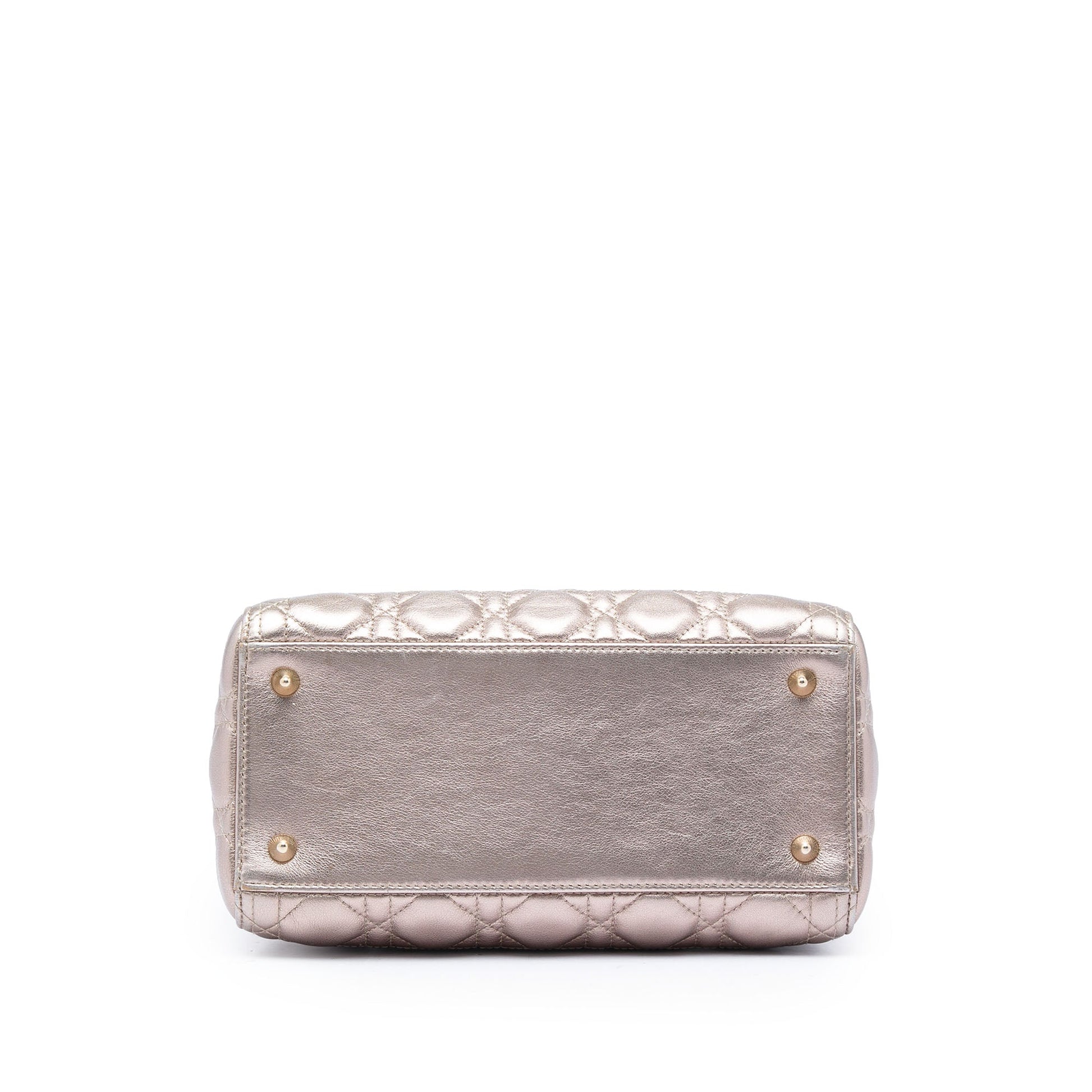 Dior Medium Metallic Lambskin Cannage Lady Dior