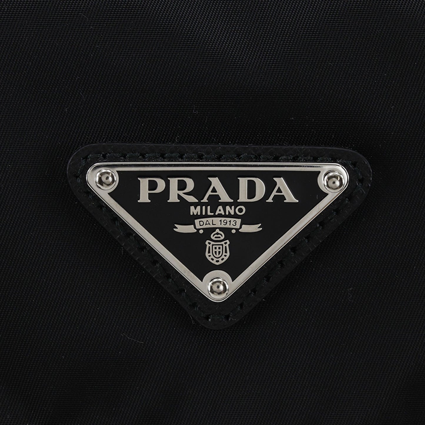 Prada Saffiano Trimmed Re Nylon Zip Double Buckle Messenger Bag