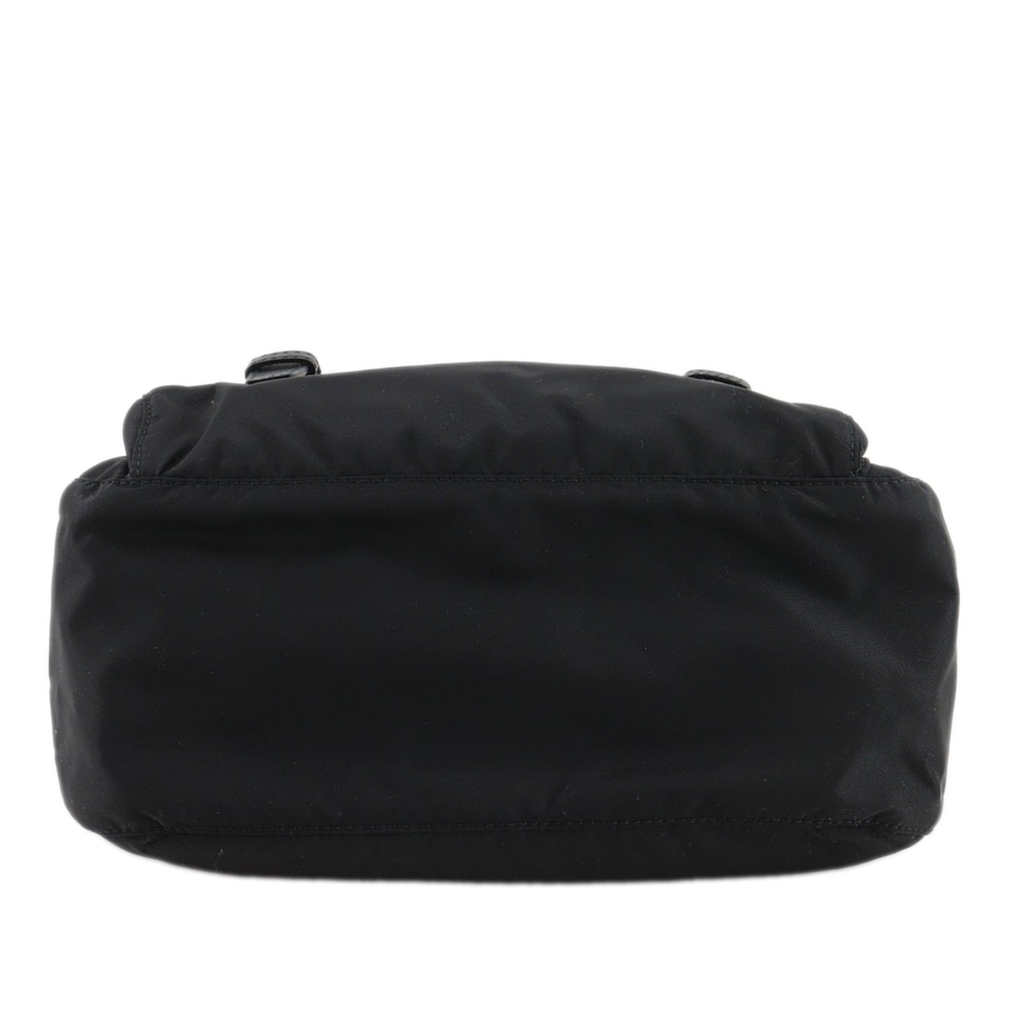 Prada Saffiano Trimmed Re Nylon Zip Double Buckle Messenger Bag