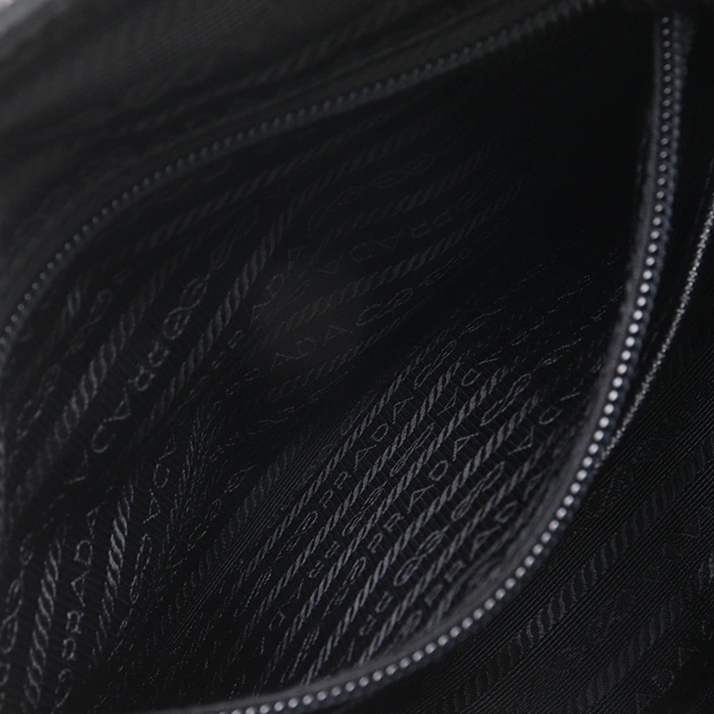 Prada Saffiano Trimmed Re Nylon Zip Double Buckle Messenger Bag