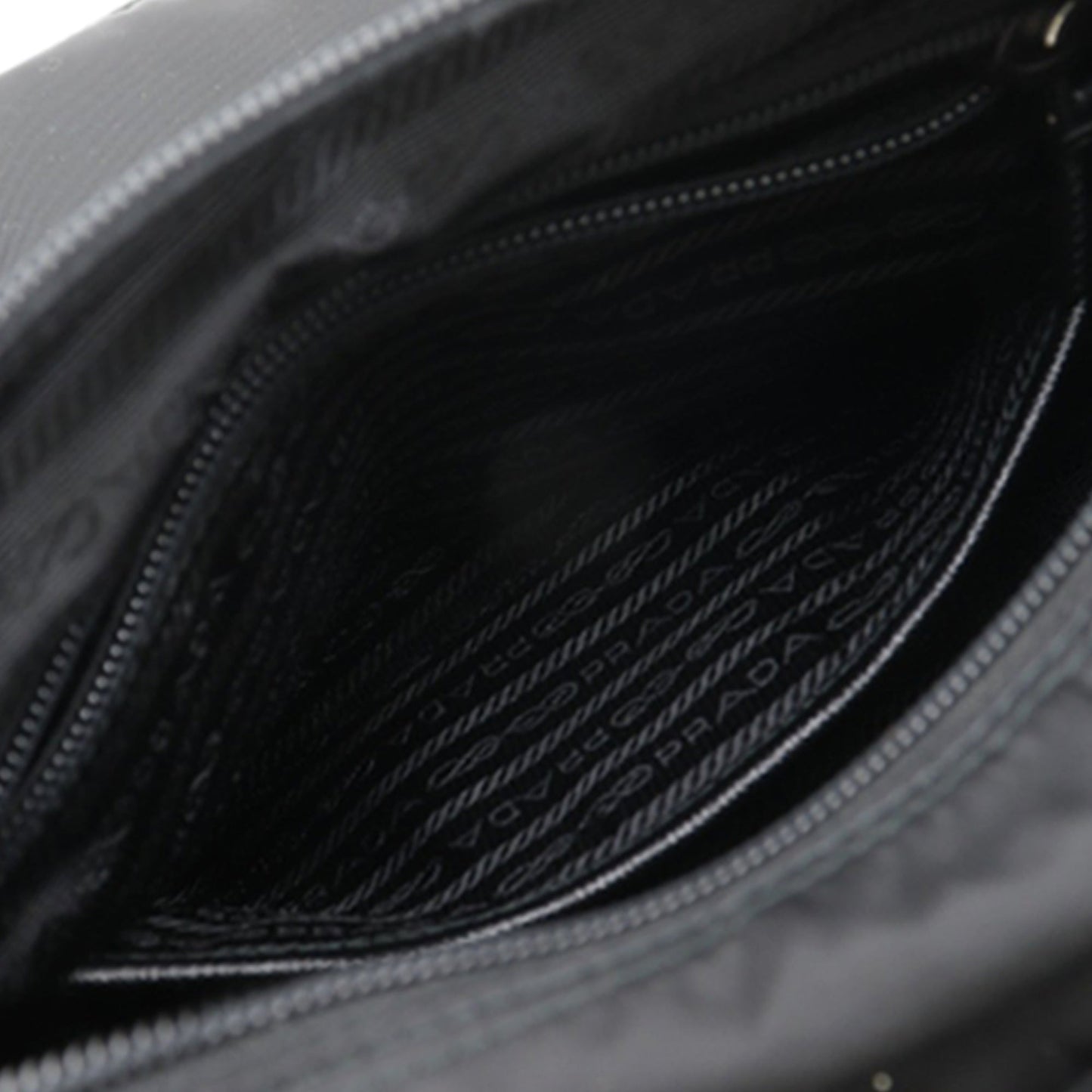 Prada Saffiano Trimmed Re Nylon Zip Double Buckle Messenger Bag