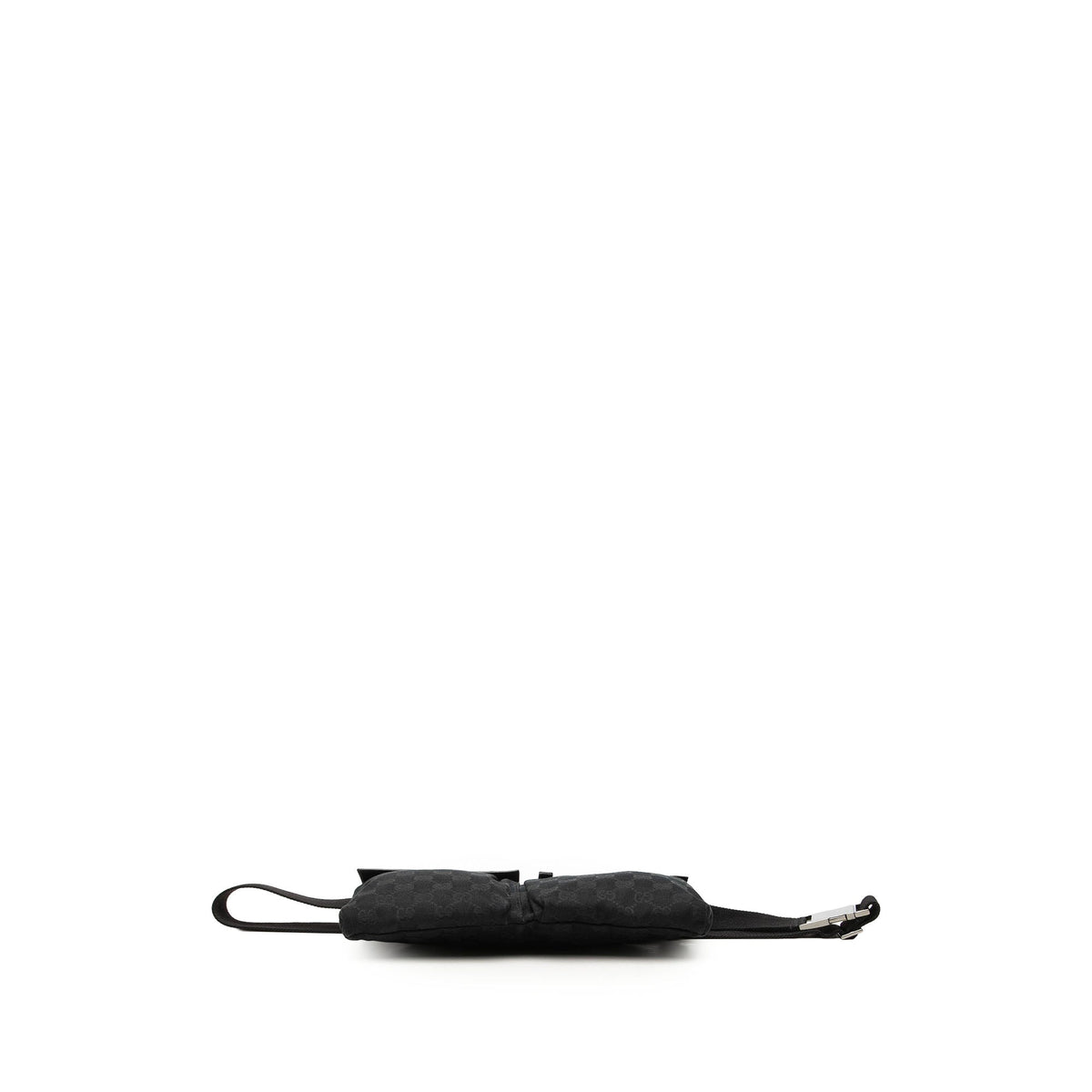 Gucci GG Canvas Double Pocket Belt Bag — Black
