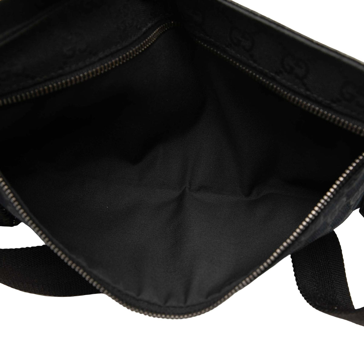 Gucci GG Canvas Double Pocket Belt Bag — Black
