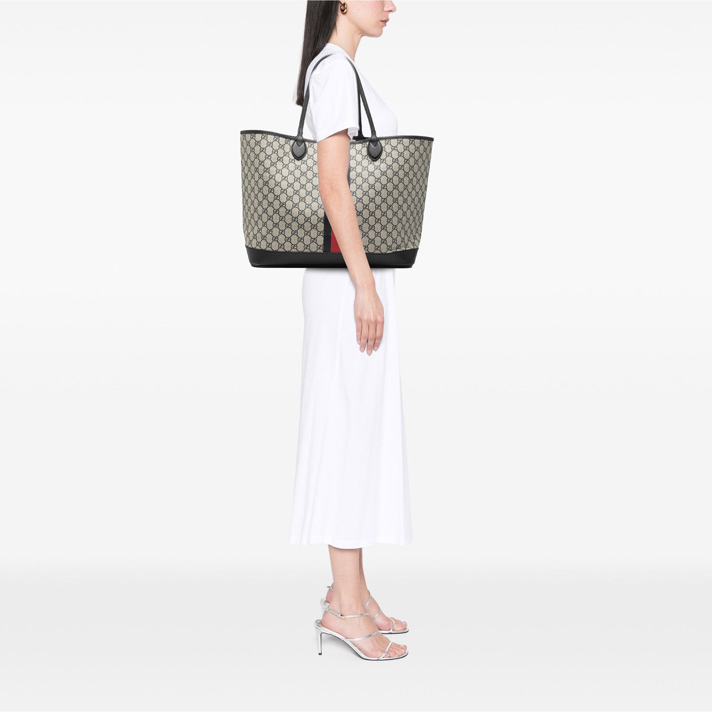 Large GG Supreme Web Ophidia Shopper Tote