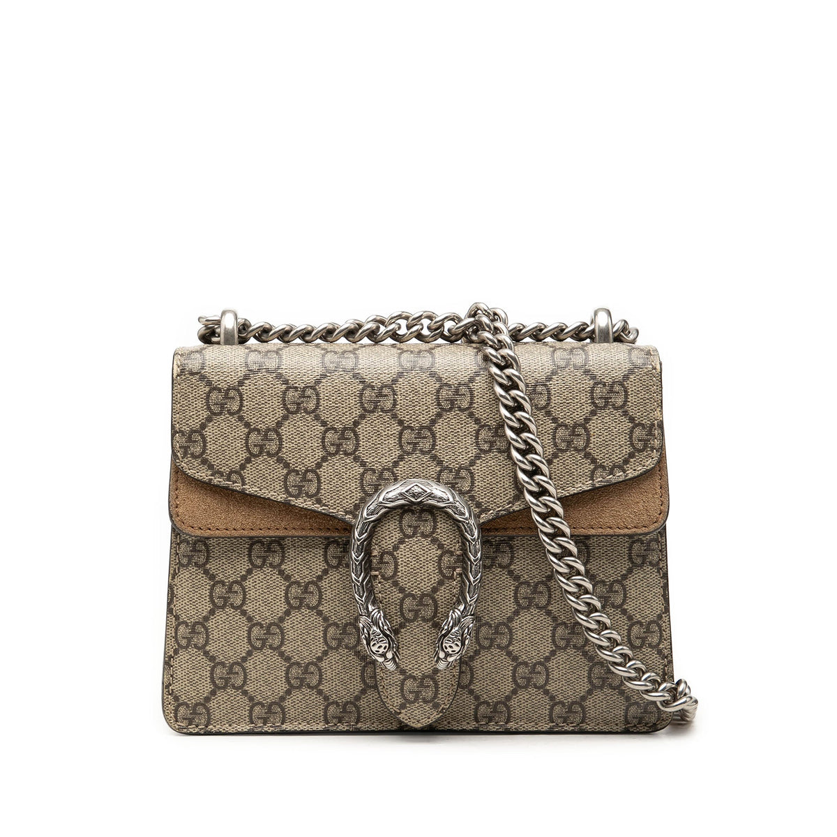 Gucci Small GG Supreme Dionysus Crossbody — Beige