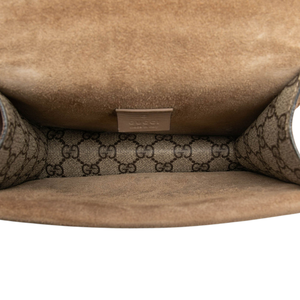 Gucci Small GG Supreme Dionysus Crossbody — Beige