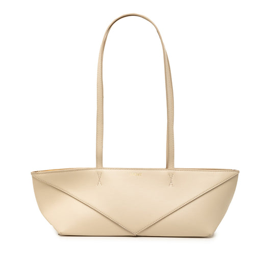 Calfskin Cropped Puzzle Fold Shoulder Bag