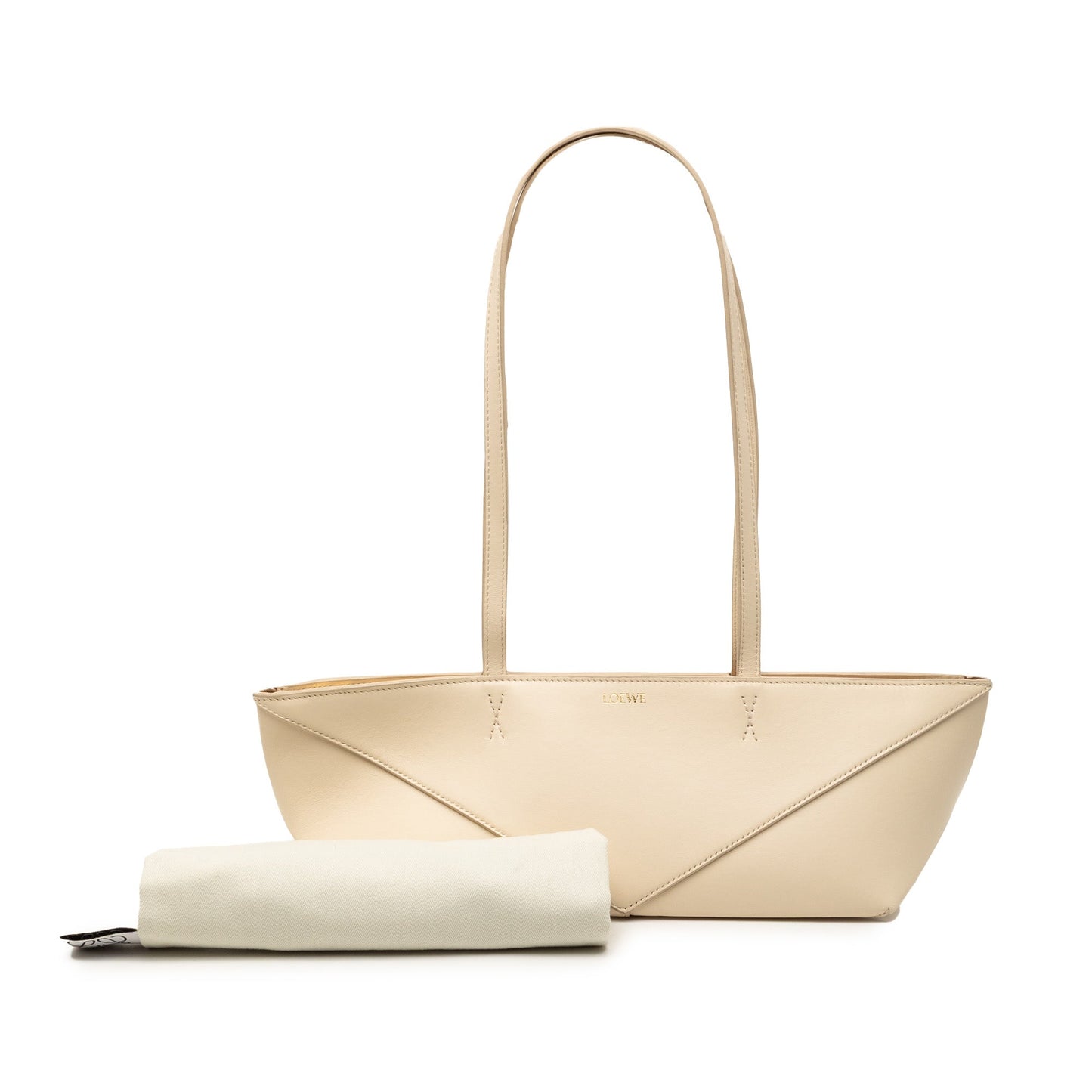Calfskin Cropped Puzzle Fold Shoulder Bag