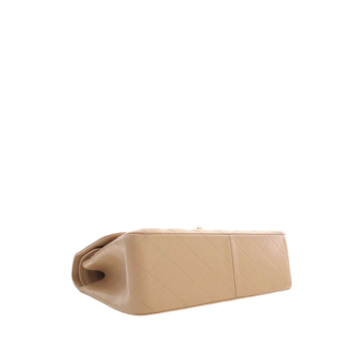 Chanel Jumbo Classic Caviar Double Flap — Beige
