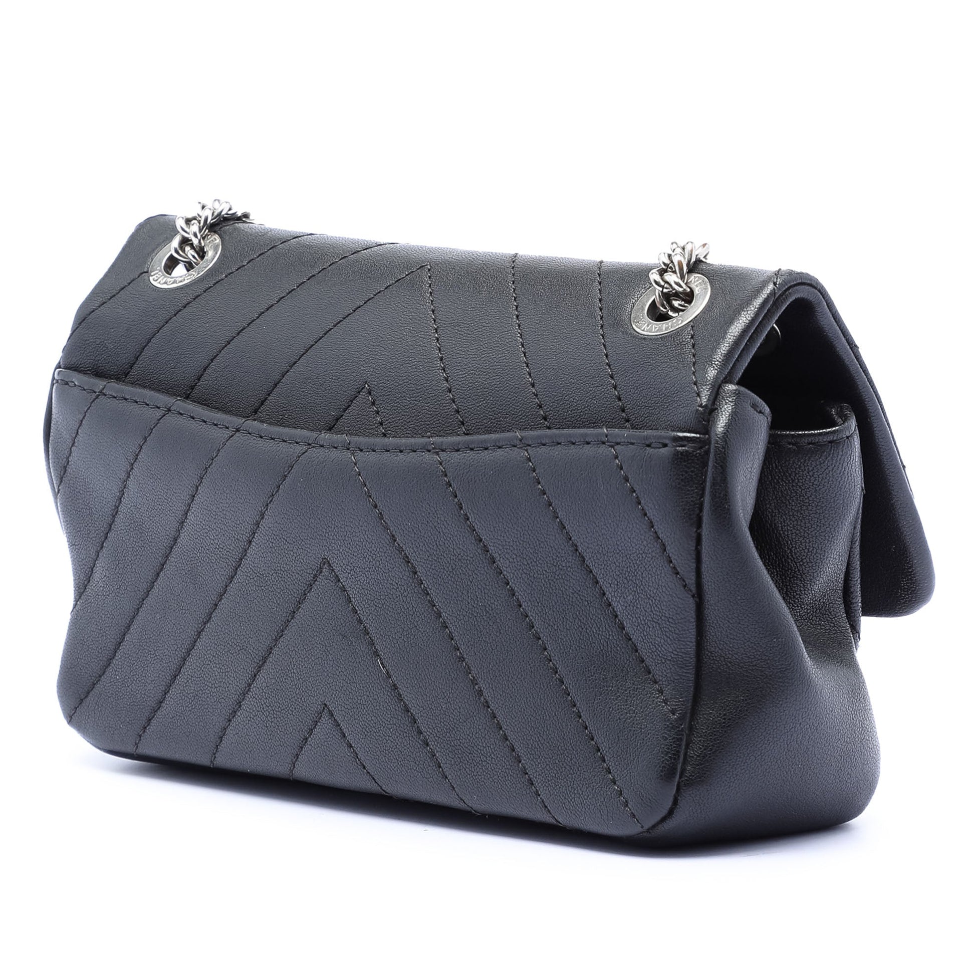 Chanel Mini CC Chevron Calfskin Single Flap