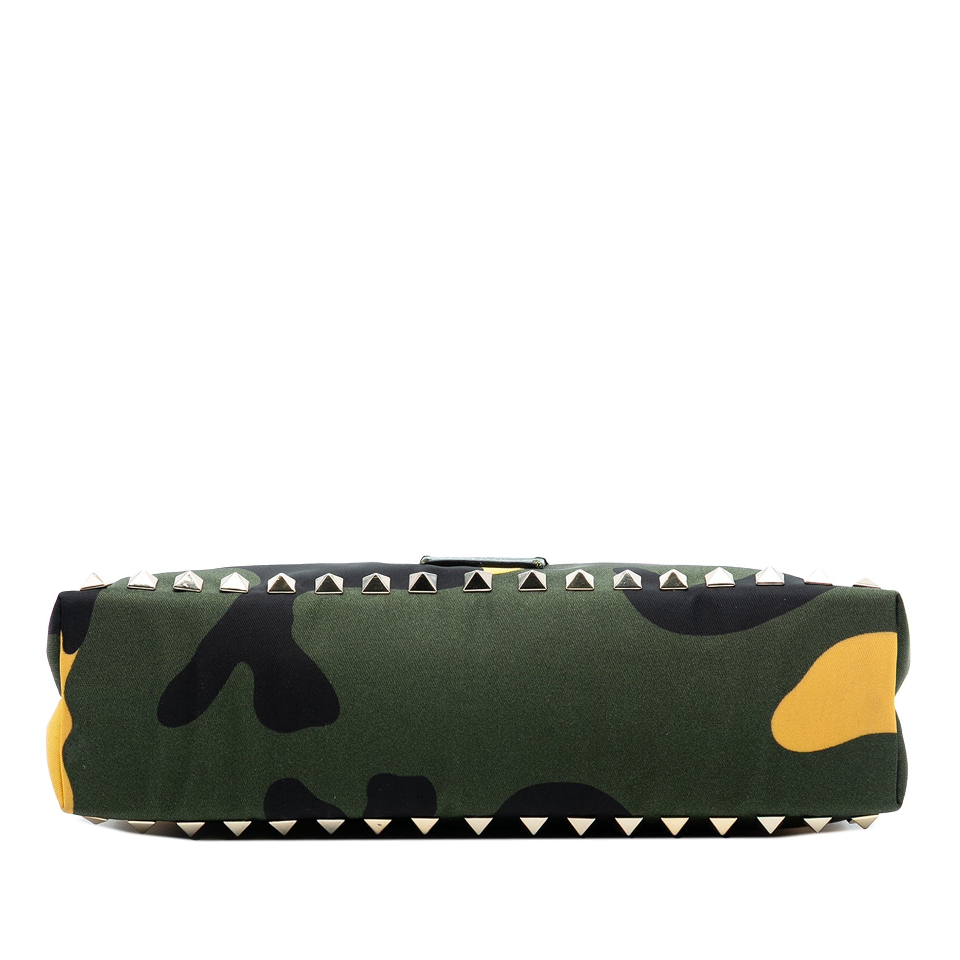 Valentino Nylon Rockstud Camouflage Double Zip Clutch
