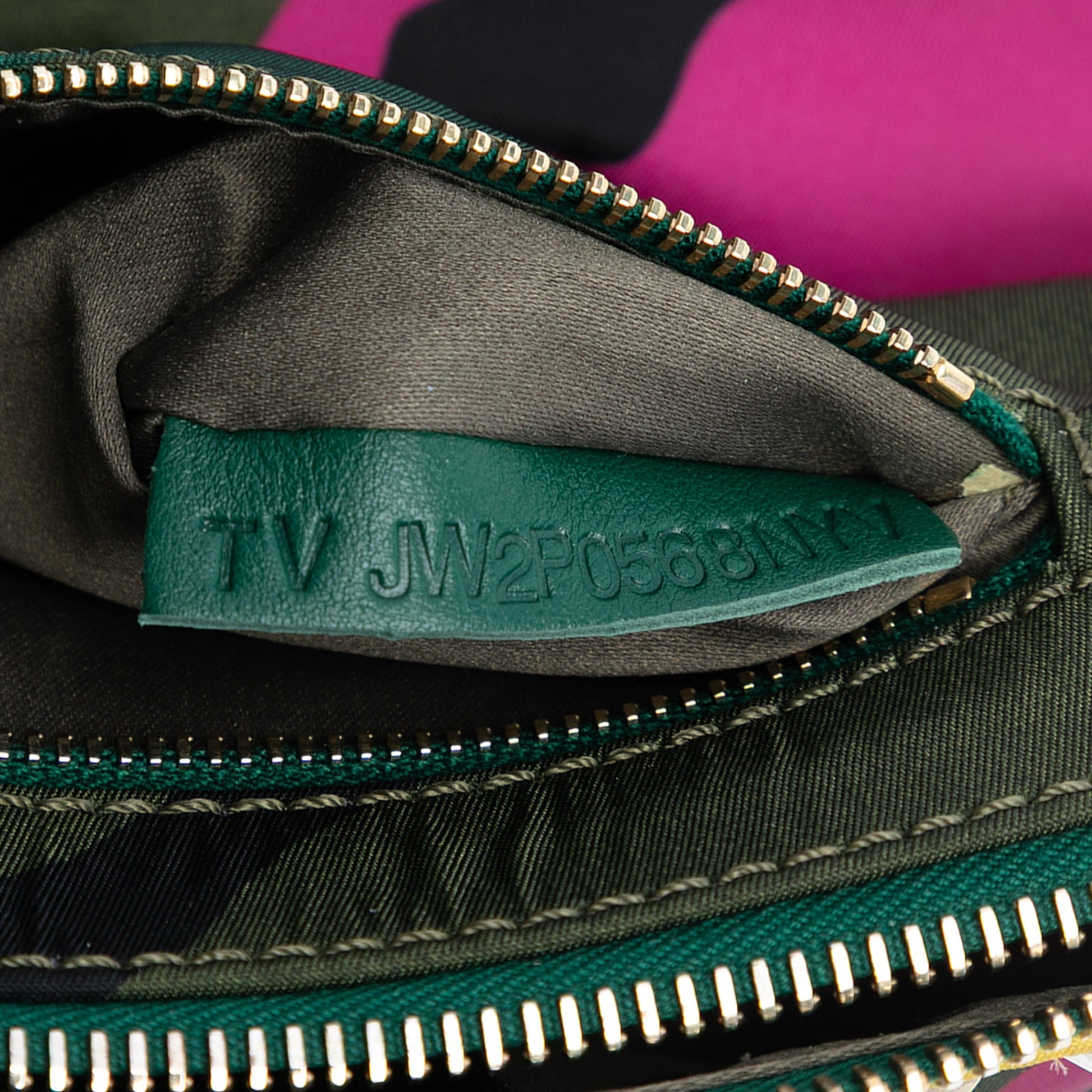 Valentino Nylon Rockstud Camouflage Double Zip Clutch