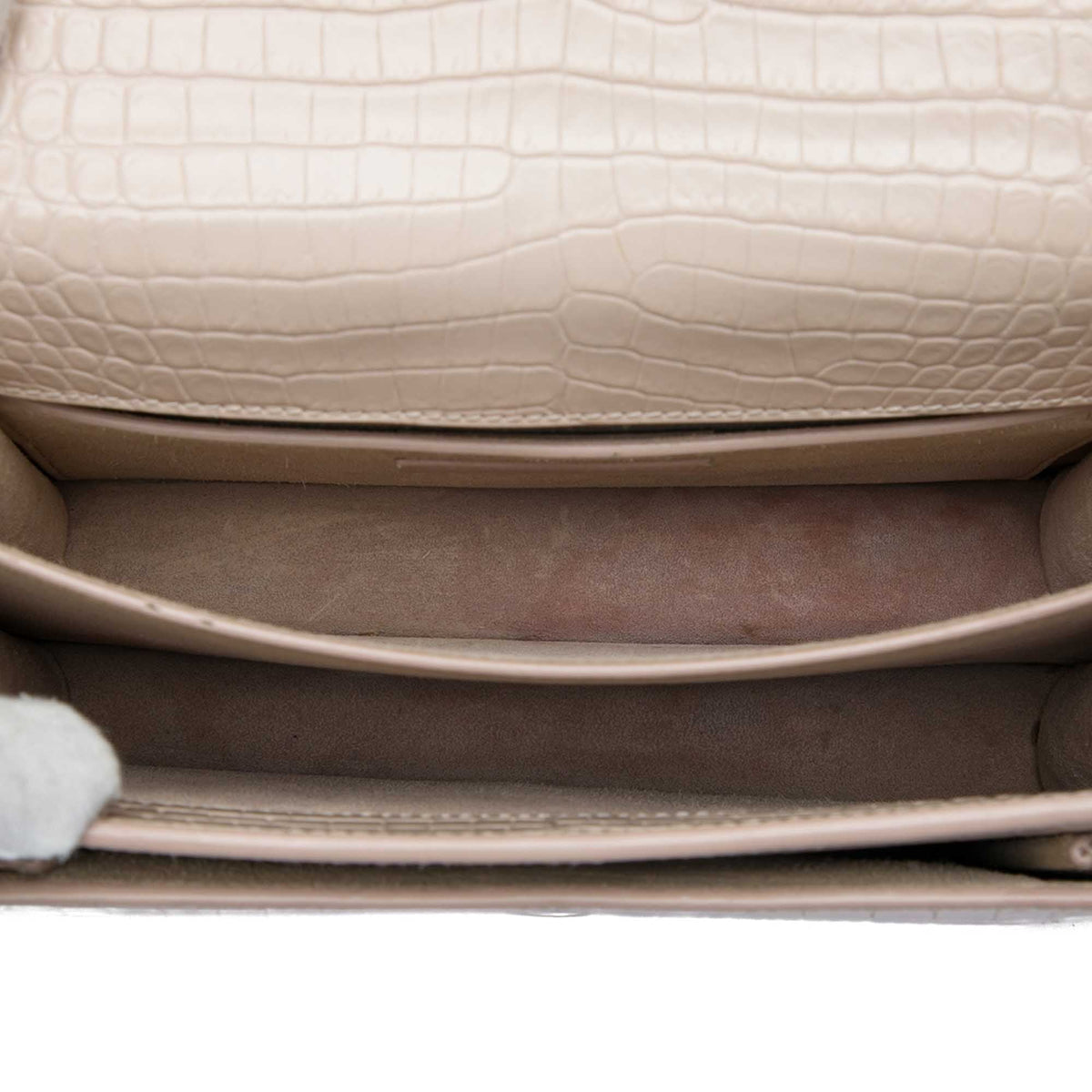 Saint Laurent Medium Croc Embossed Leather Monogram Sunset Crossbody