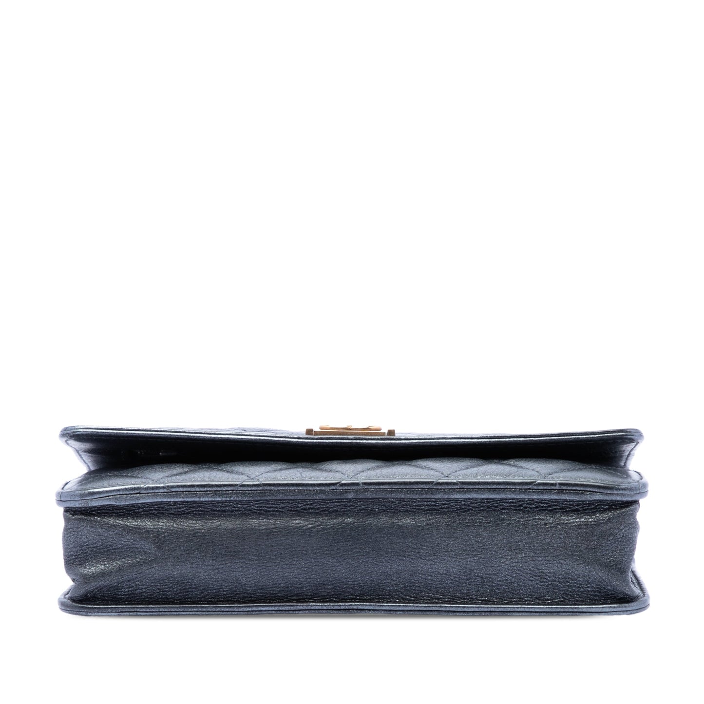 Chanel Quilted Metallic Calfskin Boy Wallet on Chain