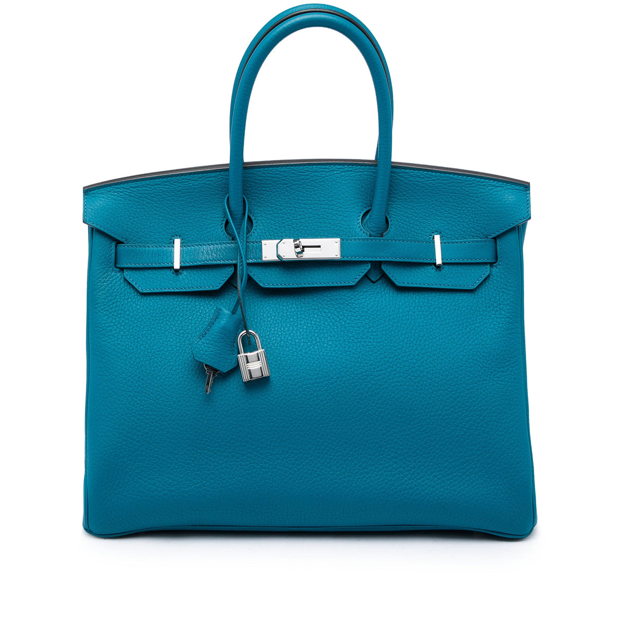 Hermès Clemence Birkin Retourne 35 — Blue