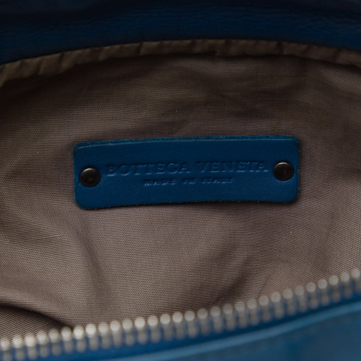 Bottega Veneta Nappa Intrecciato Messenger Bag — Blue