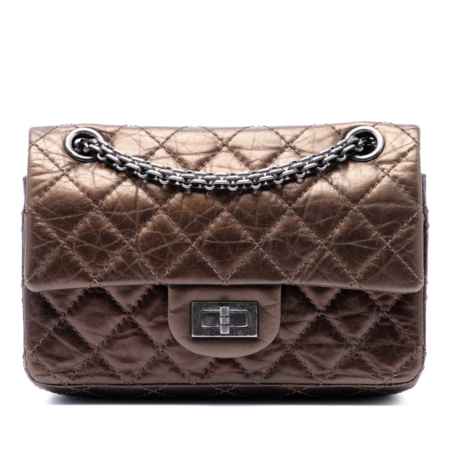 Chanel Metallic Aged Calfskin Reissue 2.55 Double Flap 224