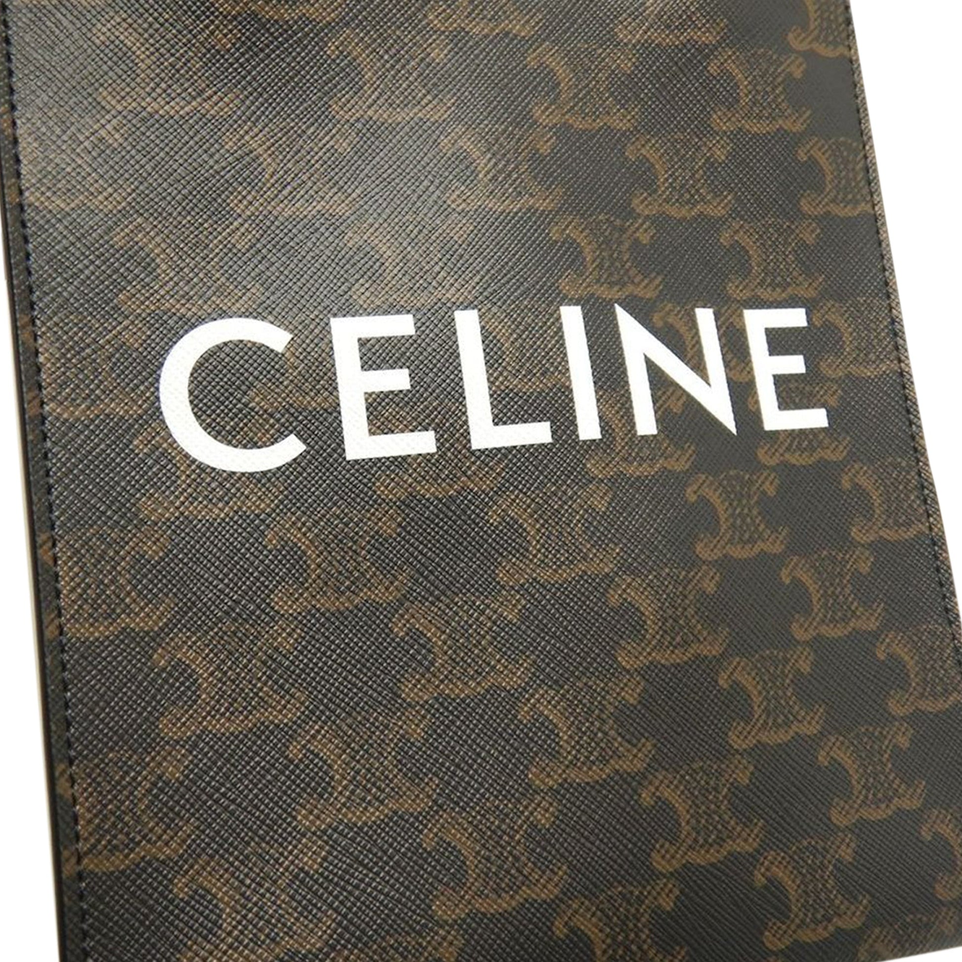 Celine Mini Triomphe Coated Canvas Vertical Cabas Satchel
