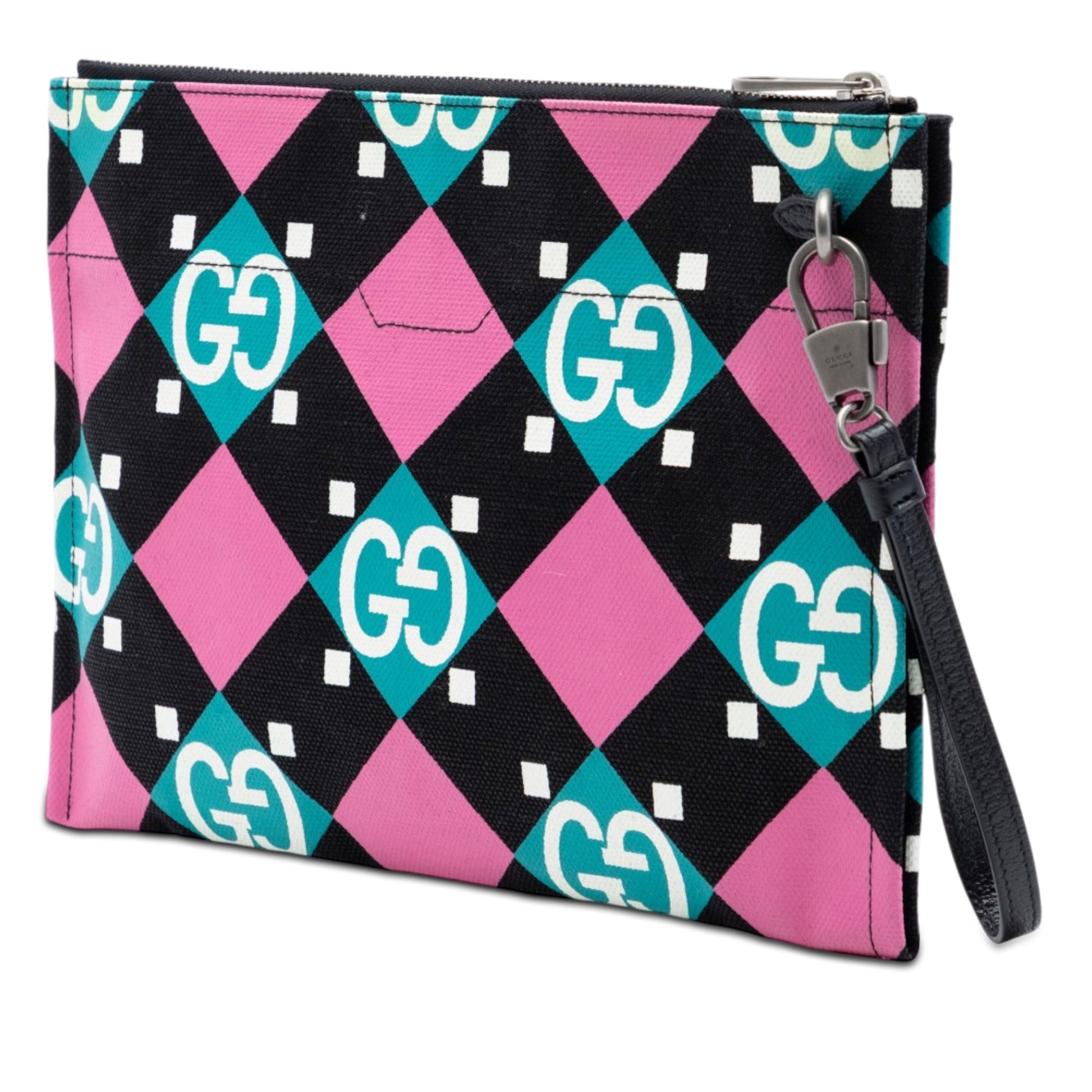 Gucci Jumbo GG Canvas Geometric Print Clutch