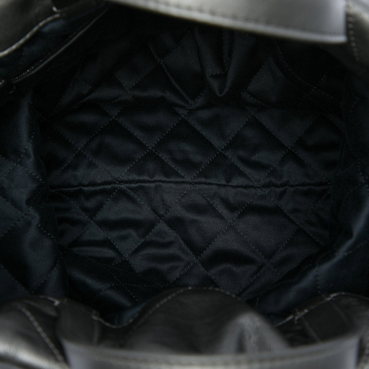 Chanel Large Quilted Shiny Calfskin 22 Backpack — Black