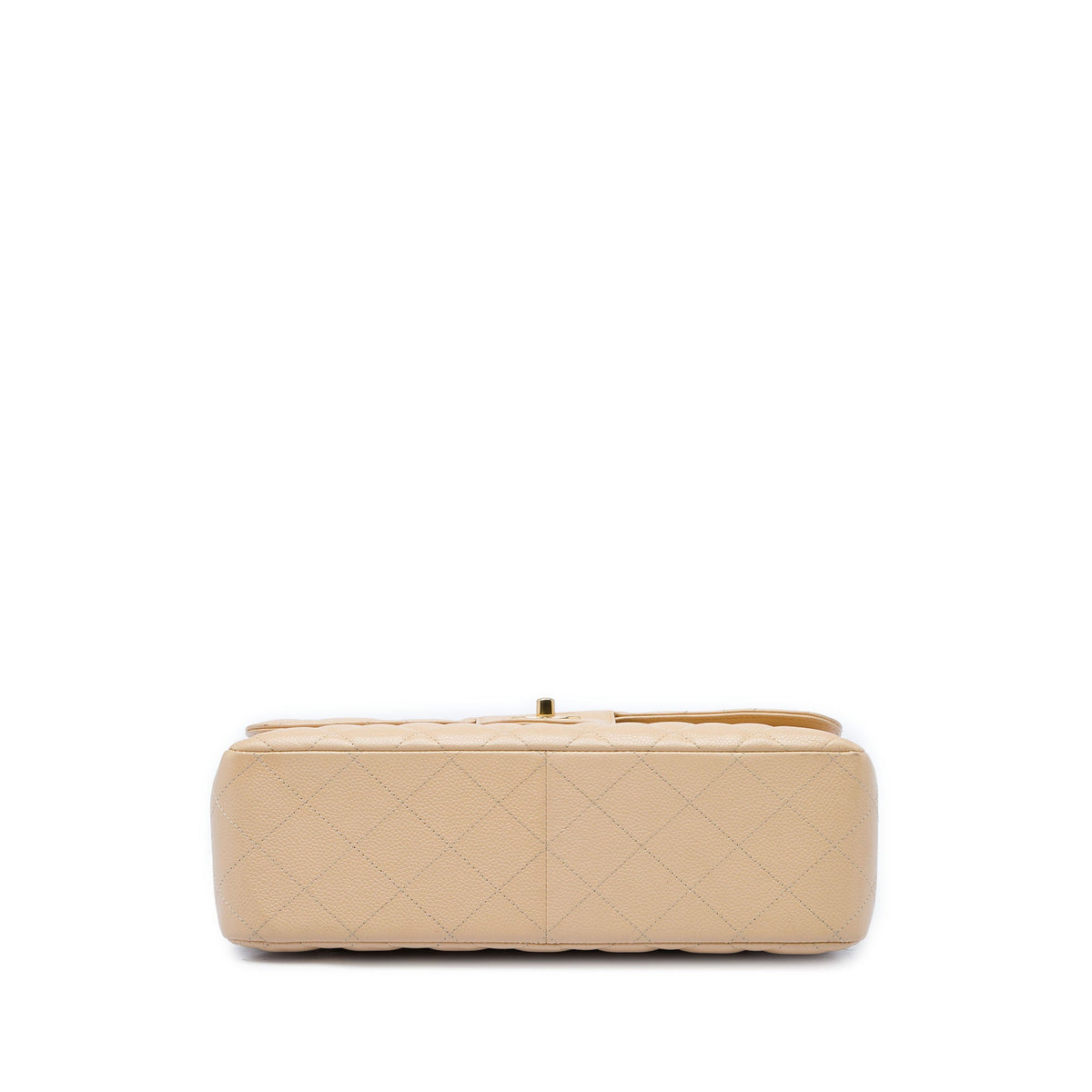 Chanel Jumbo Classic Caviar Double Flap — Beige
