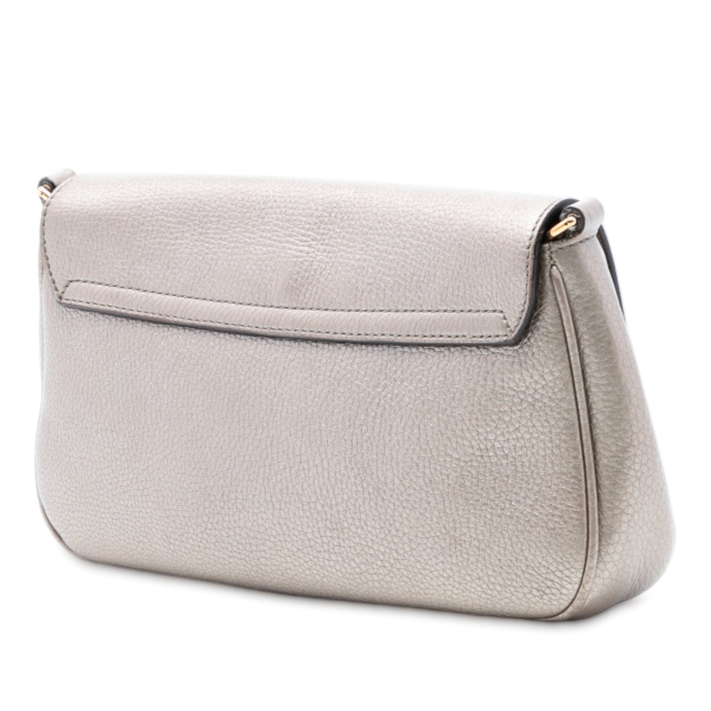 Gucci Medium Metallic Leather Soho Chain Flap Crossbody