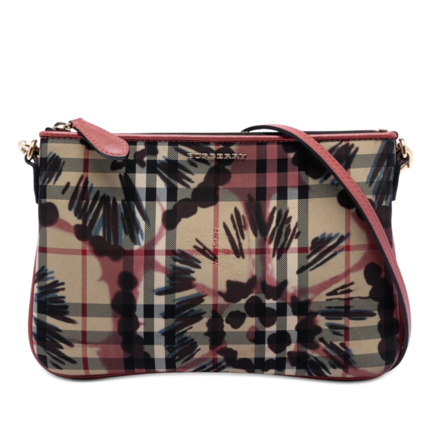Haymarket Check Peony Rose Crossbody