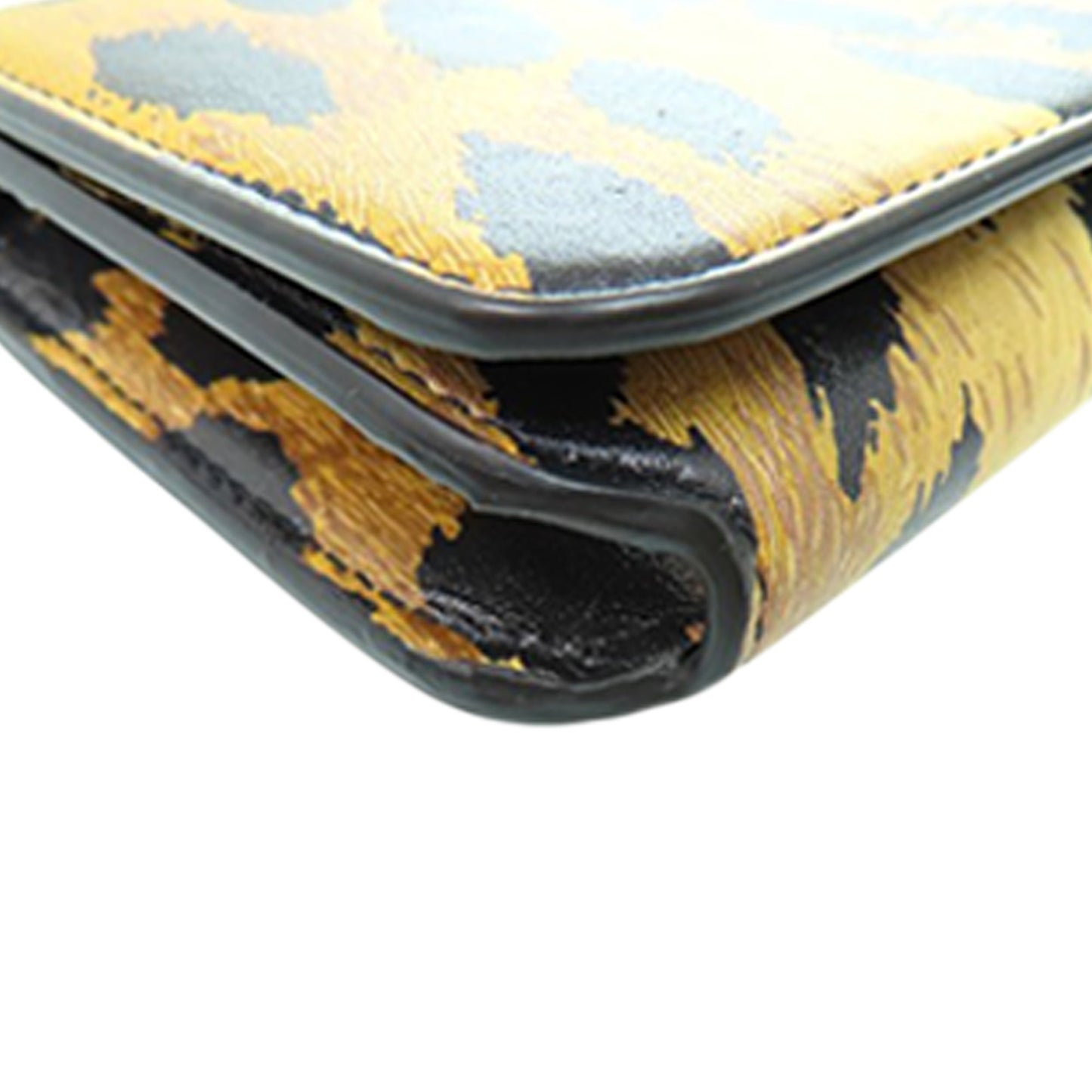 Balenciaga Leopard Printed Calfskin Continental Wallet on Chain