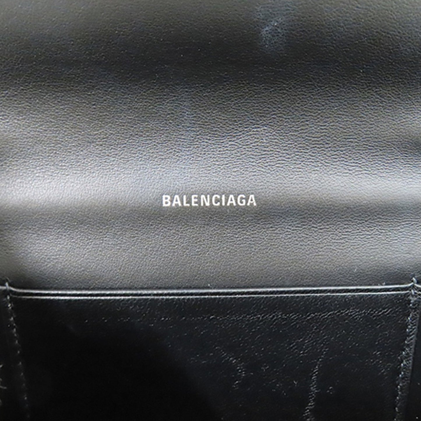 Balenciaga Leopard Printed Calfskin Continental Wallet on Chain