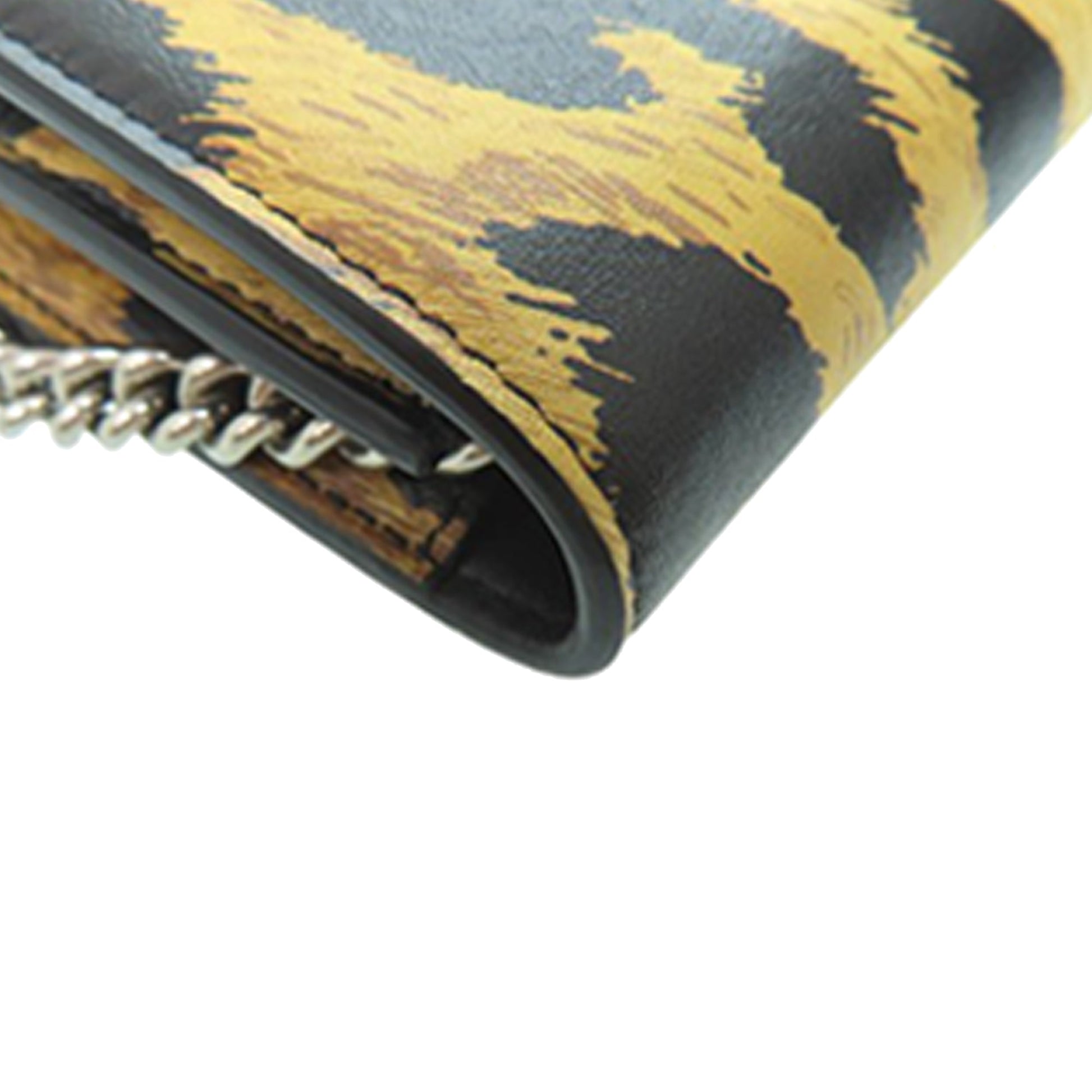 Balenciaga Leopard Printed Calfskin Continental Wallet on Chain