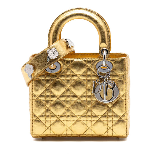 Dior Small Metallic Grained Calfskin Cannage My ABCDior Lady Dior