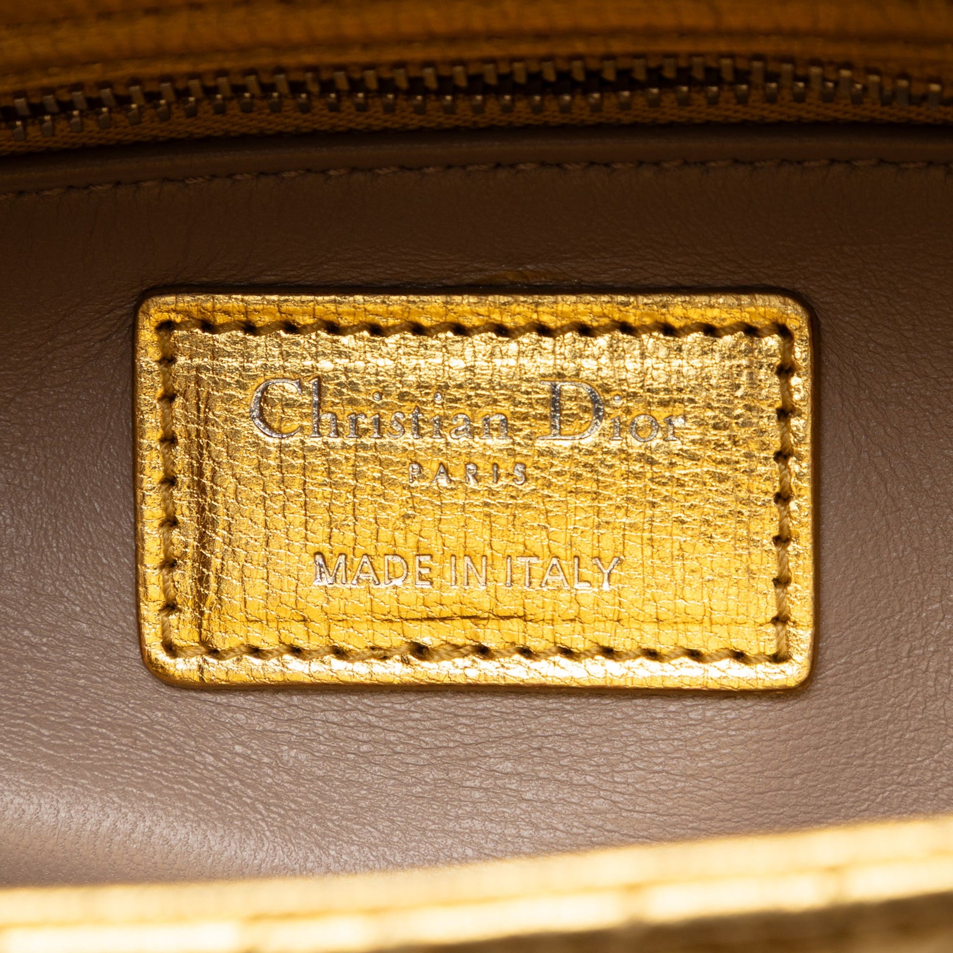 Dior Small Metallic Grained Calfskin Cannage My ABCDior Lady Dior