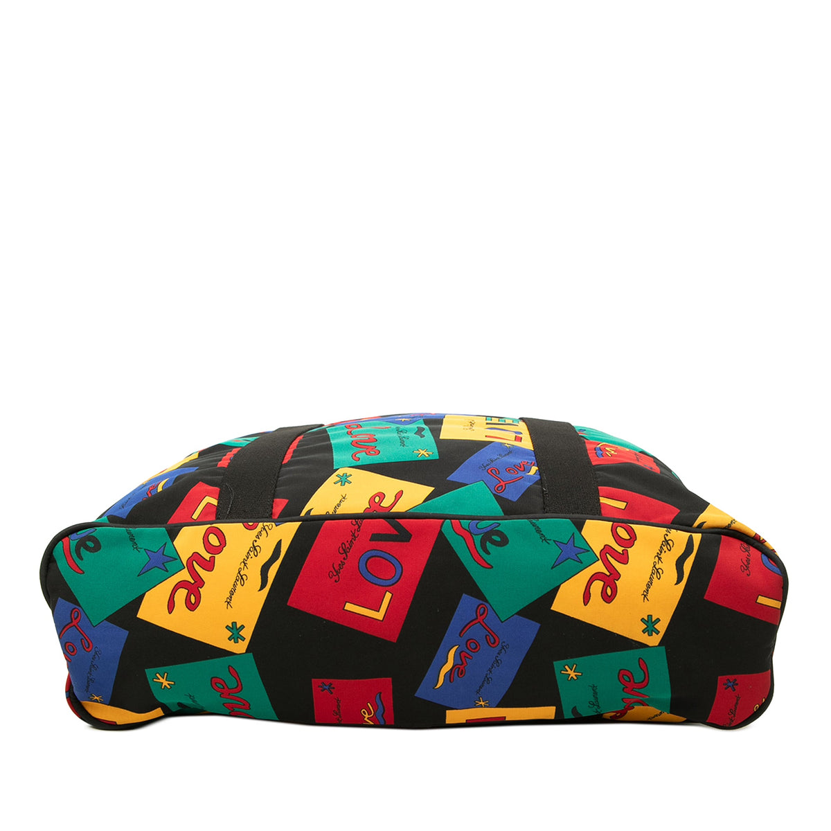 Saint Laurent Printed Nylon Love Card Tote — Black