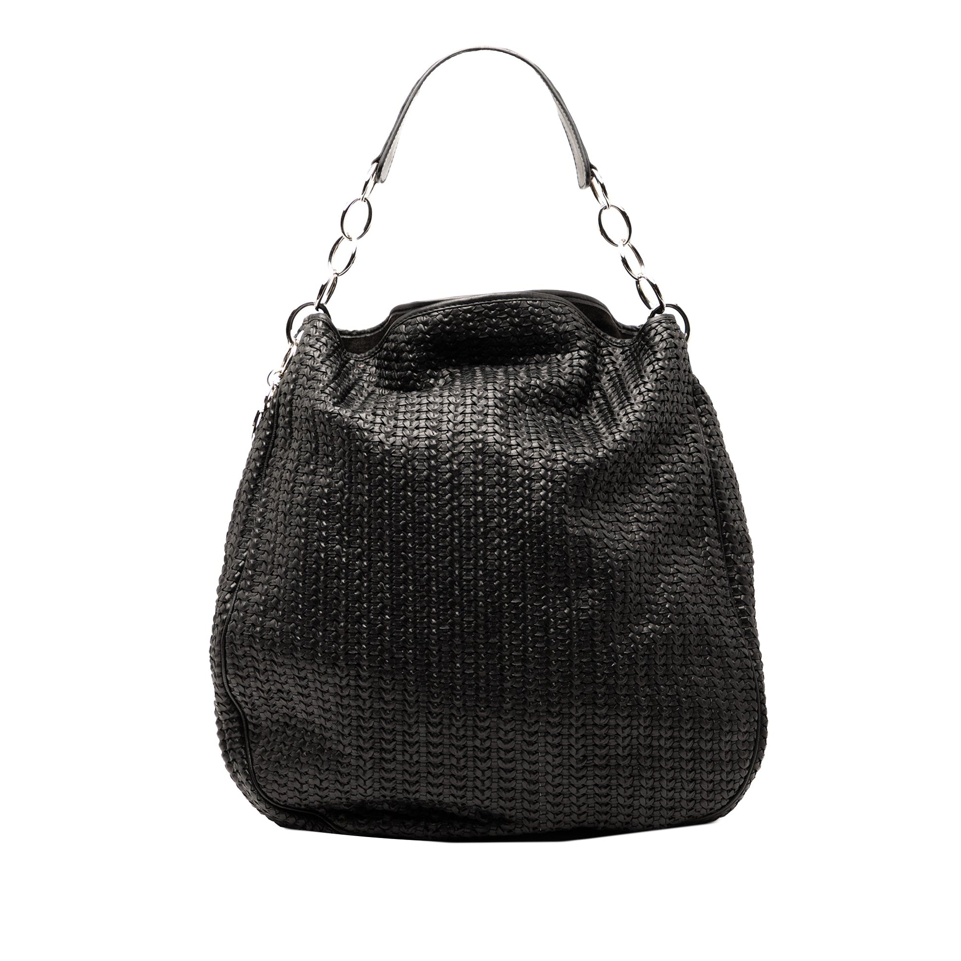 Dior Woven Lambskin Soft Lady Dior Hobo